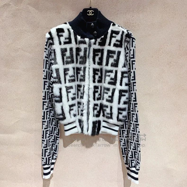 Other Fendi Patchwork Logo Embroidered Collar Long Sleeve Jacket Size XXS / US 00 / IT 34 - 1 Thumbnail