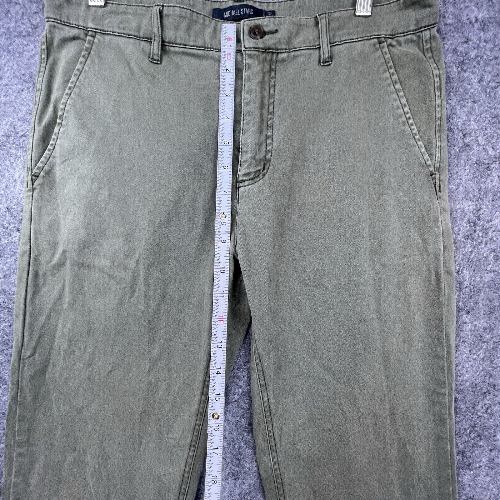 Michael Stars Michael Stars Pants Women 30 Khaki Green Straight Leg Cotton Size 30" / US 8 / IT 44 - 4 Thumbnail