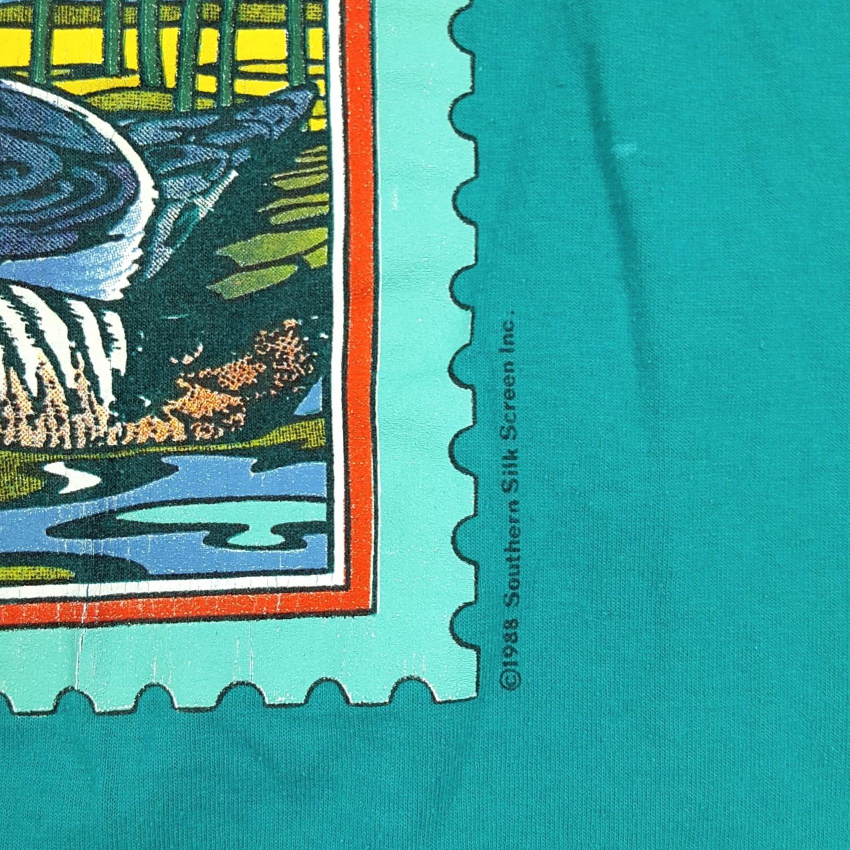Hanes VINTAGE North Carolina Duck Hunting Art Size L Hanes T-Shirt Adult Mens Green USA Made Retro 80s 90s Graphic Print Outdoors Duck Hunting Art Clothing Size US L / EU 52-54 / 3 - 5 Thumbnail