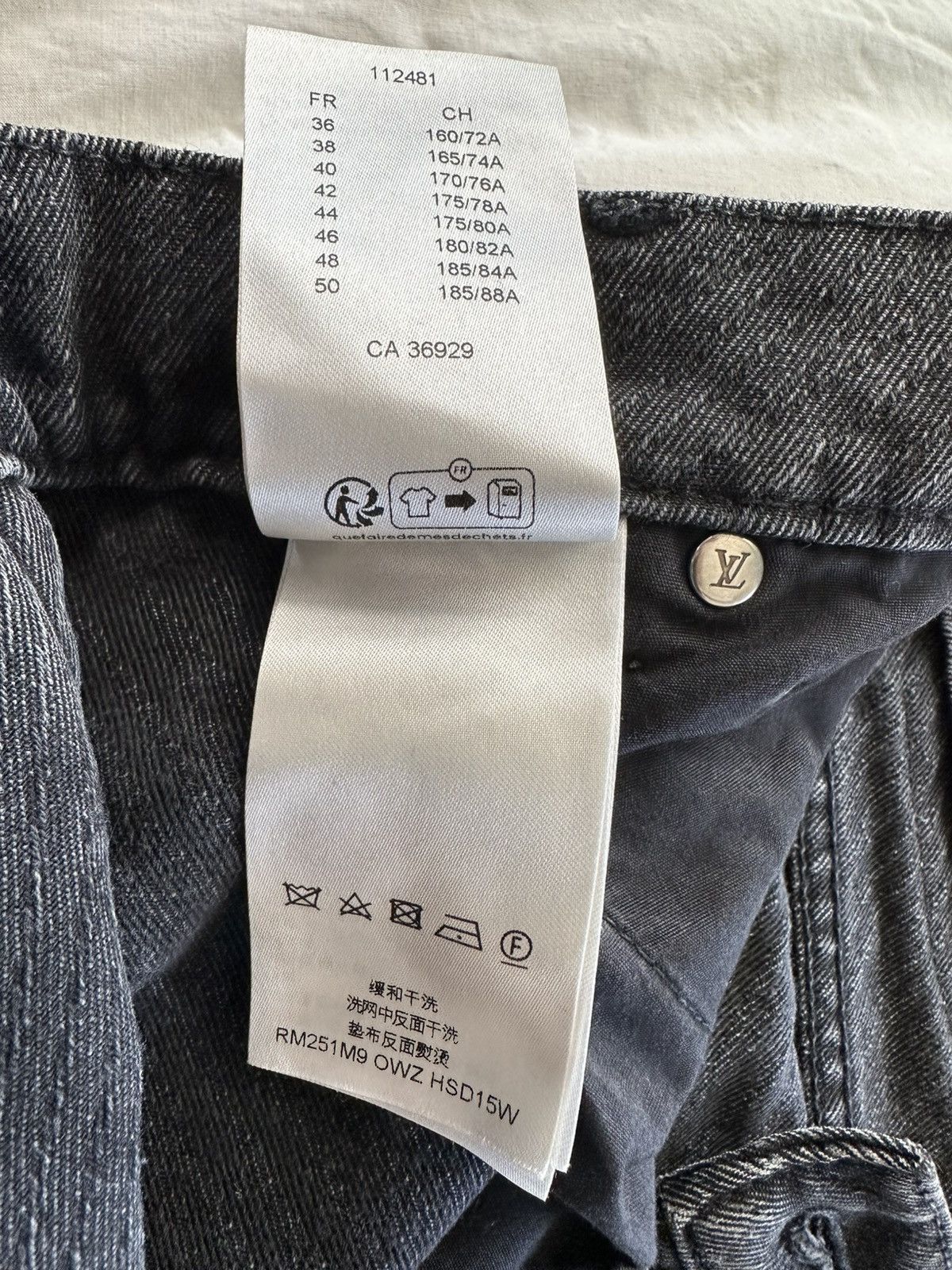Louis Vuitton Monogram Flower Denim Pants Men 32