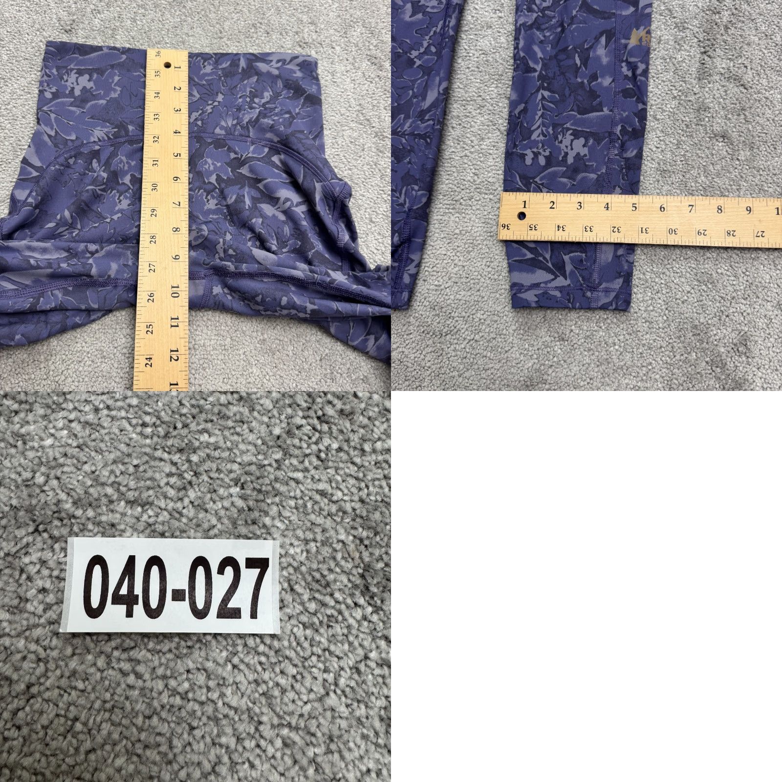 Vintage REI Co-Op Floral Cropped Leggings Womens Small Blue Pocket Activewear Outdoor Size 28" / US 6 / IT 42 - 9 Thumbnail