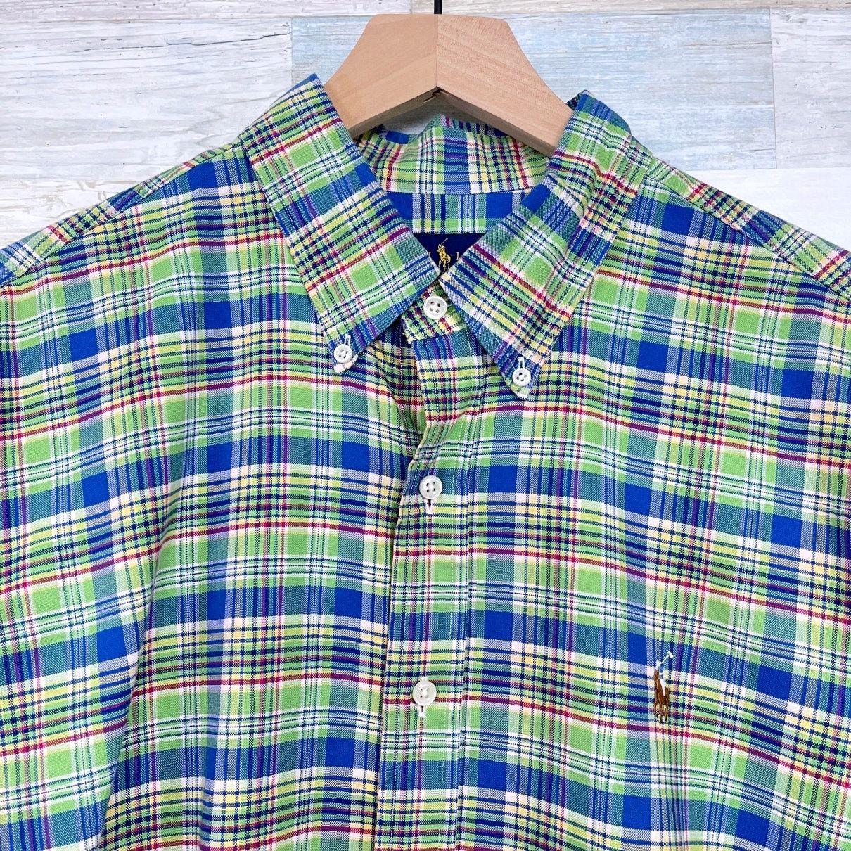 Ralph Lauren Ralph Lauren Oxford Button Down Shirt Green Plaid Mens XL Size US XL / EU 56 / 4 - 2 Thumbnail