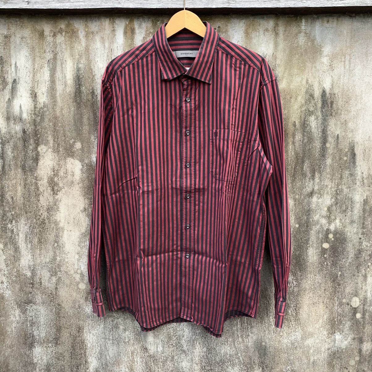 Givenchy VINTAGE GIVENCHY BUTTOP UP STRIPE SHIRT Size US XL / EU 56 / 4 - 2 Thumbnail
