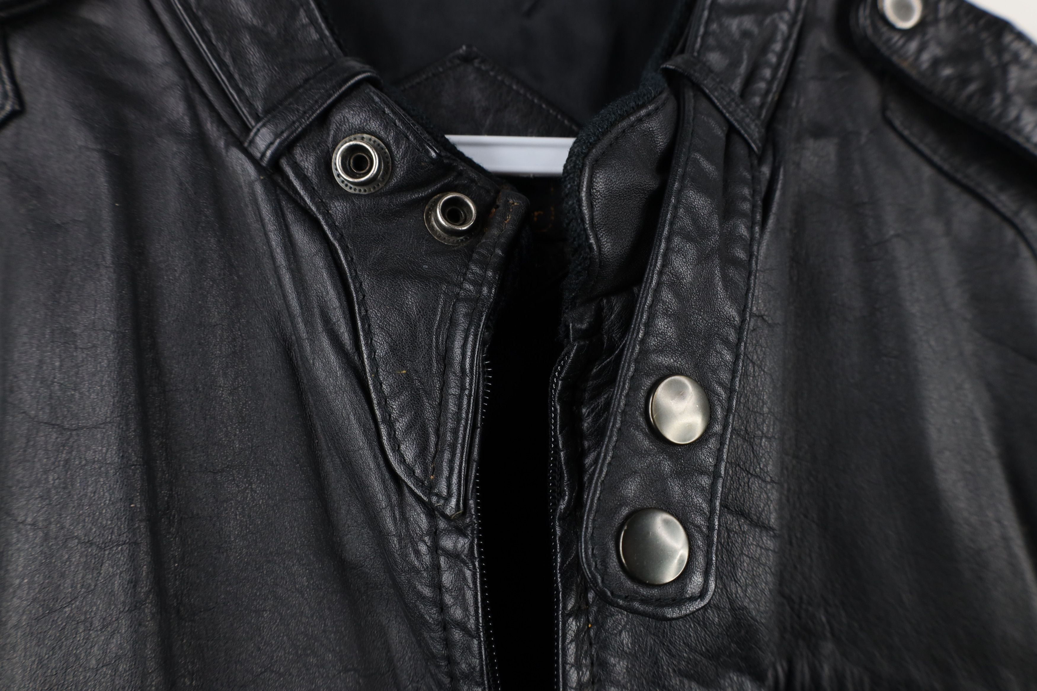 Vintage Vintage 80s 90s Streetwear Leather Cafe Racer Bomber Jacket Size US XXL / EU 58 / 5 - 5 Thumbnail