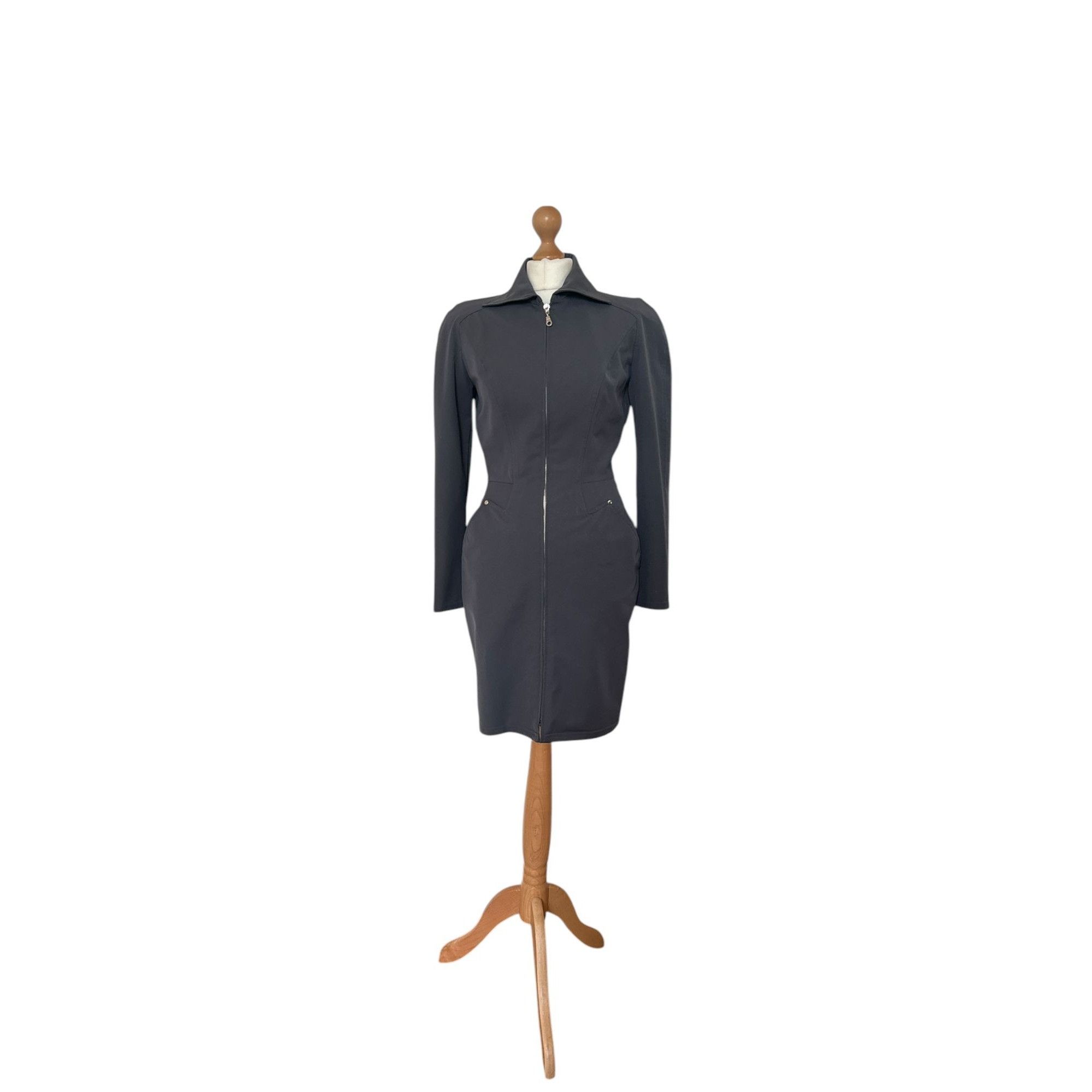Thierry Mugler Vintage Sculptural Grey Dress Size S / US 4 / IT 40 - 1 Thumbnail