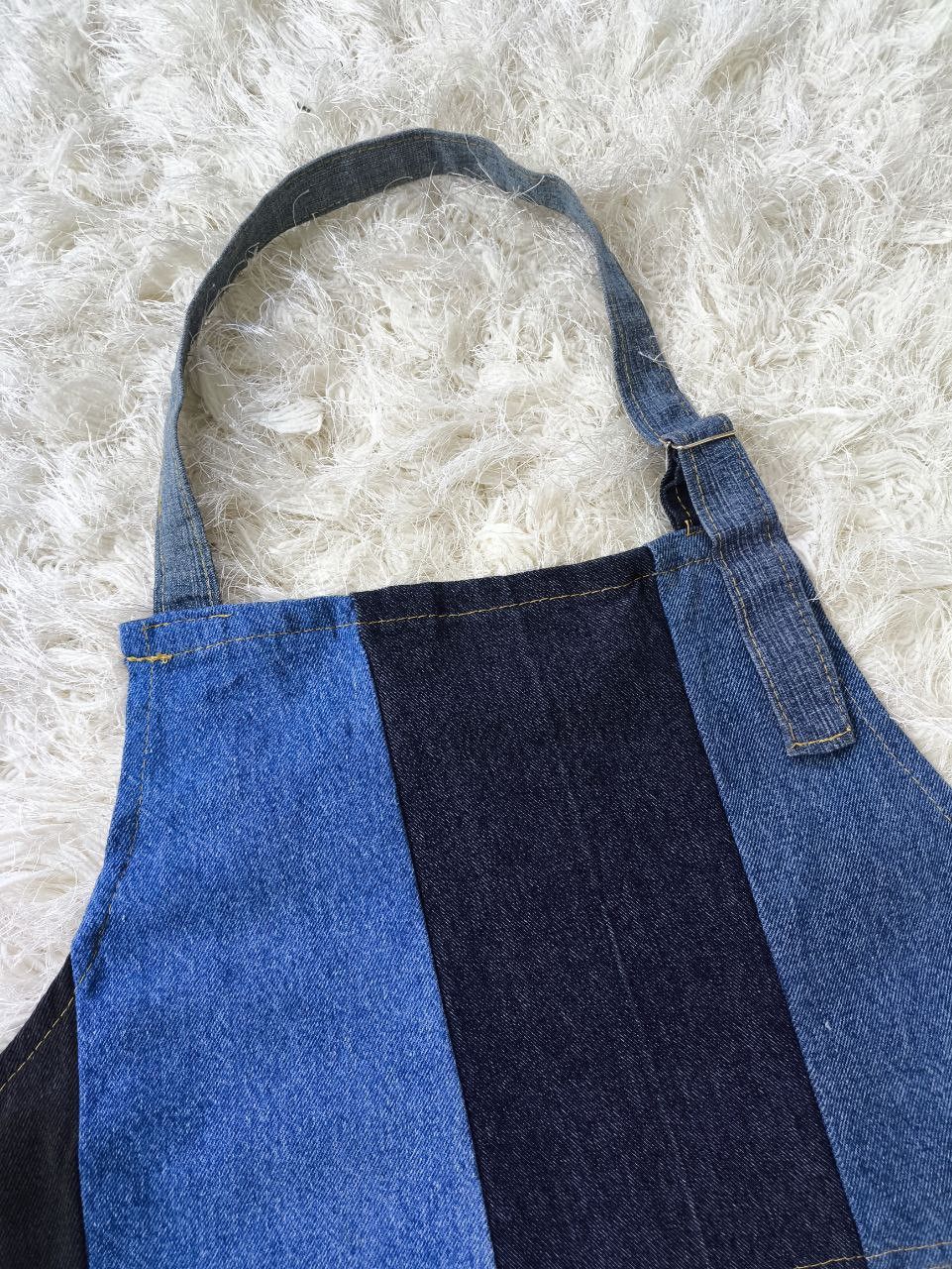 Japanese Brand Japan Brand Denim Patchwork Apron Size ONE SIZE - 3 Thumbnail