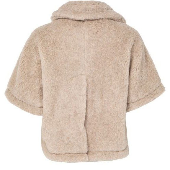 Max Mara MAX MARA Teddy Beige Fuzzy Wool Cape Coat New & Authentic (W Size M / US 6-8 / IT 42-44 - 2 Thumbnail