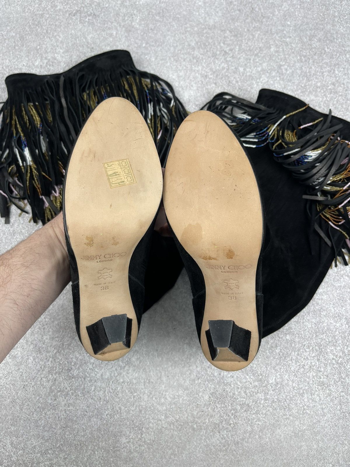 Jimmy Choo Jimmy Choo Suede Heels Boots Size 38 Size US 8 / IT 38 - 14 Thumbnail