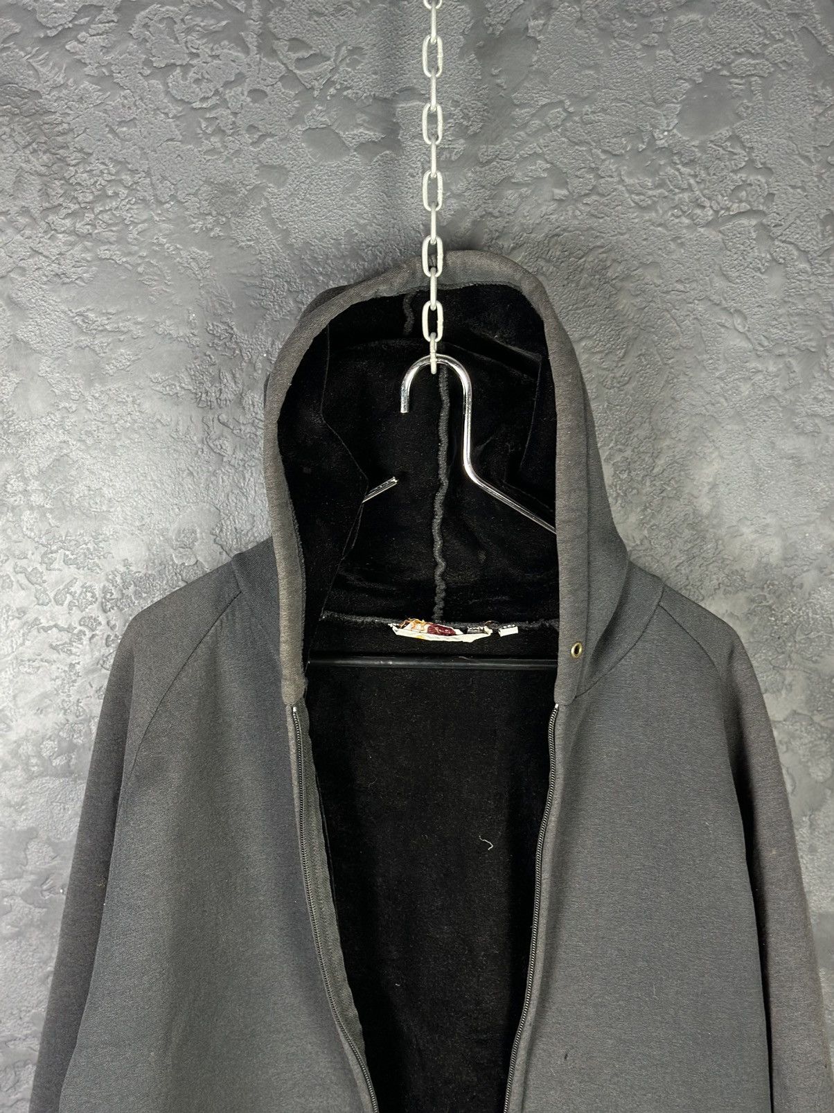 Carhartt × Vintage Vintage Carhartt Black Thermal Lined Zip Hoodie Sweatshirt Size US L / EU 52-54 / 3 - 4 Thumbnail