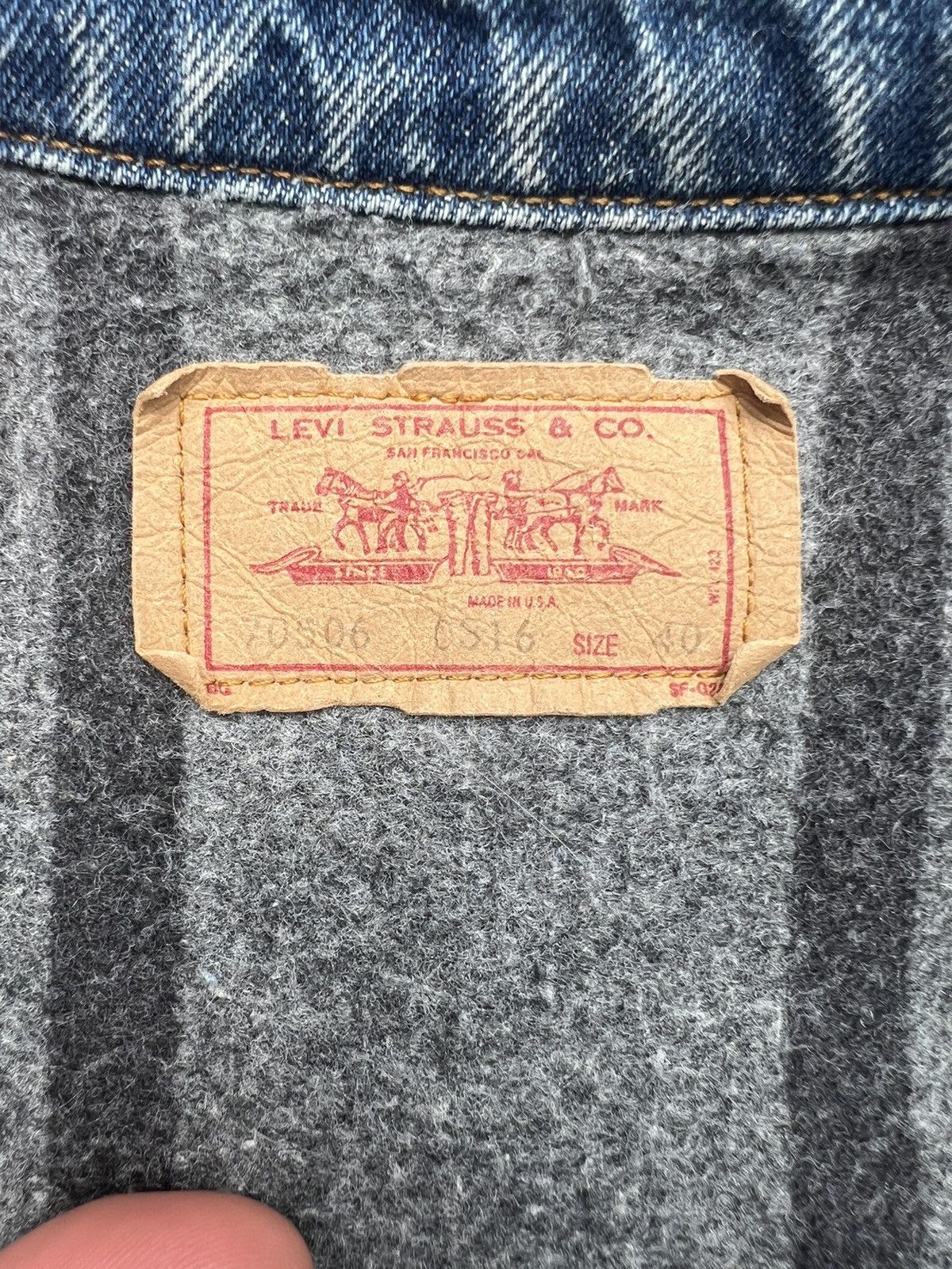 Kanye West The Life of Pablo TLOP Sketch Levi’s Denim Jacket Size US M / EU 48-50 / 2 - 4 Thumbnail