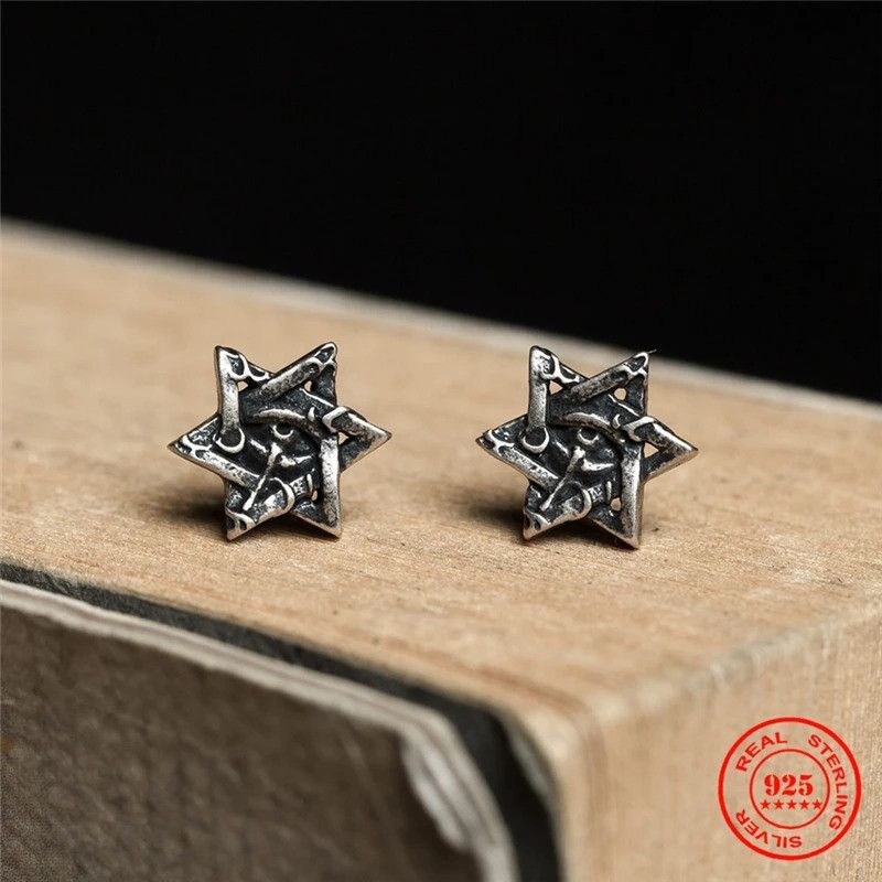 Jewelry Eye of Horus Stud Earrings 925 Sterling Silver Ear Gift Size ONE SIZE - 3 Thumbnail