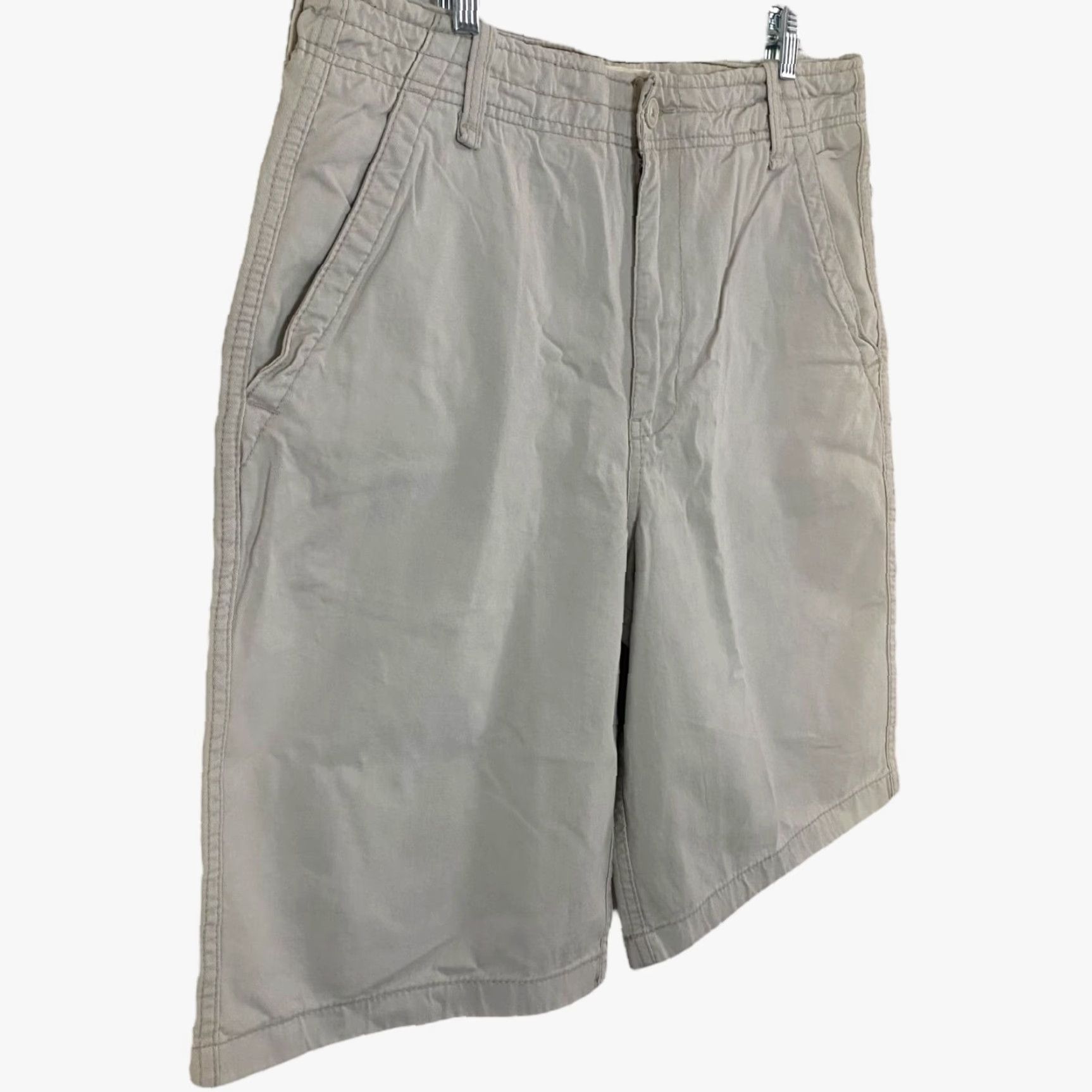 Vintage VINTAGE Aeropostale Cotton Twill Chino Shorts Men's 36 Beige Flat-Front Casual Summer Size US 36 / EU 52 - 3 Thumbnail