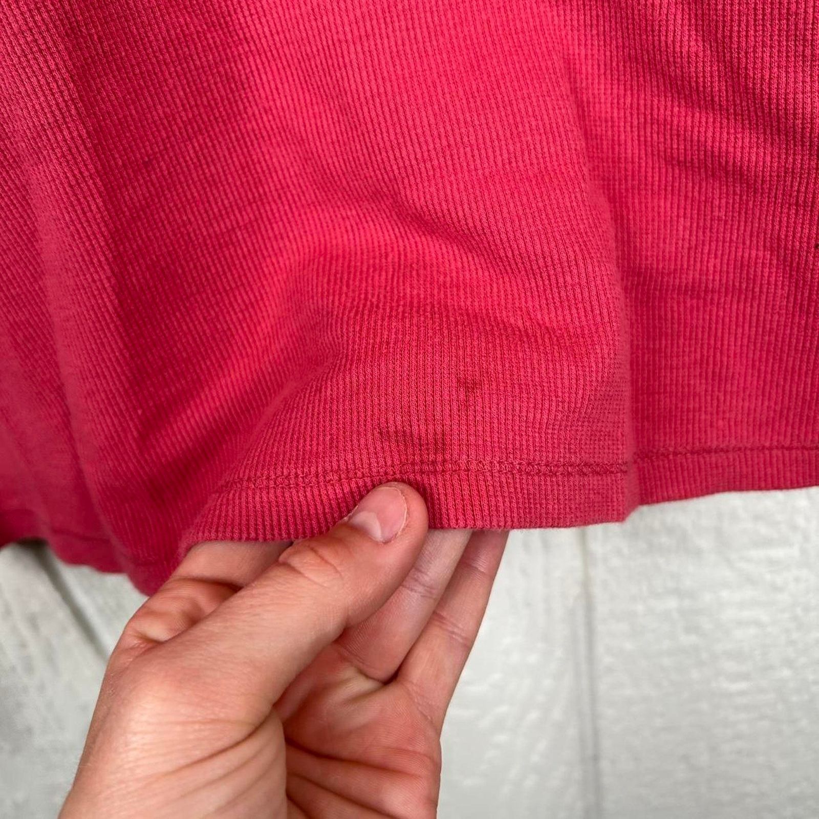American Eagle Outfitters Y2K American Eagle Outfitters Red Long Sleeve Tee Large Size L / US 10 / IT 46 - 8 Thumbnail