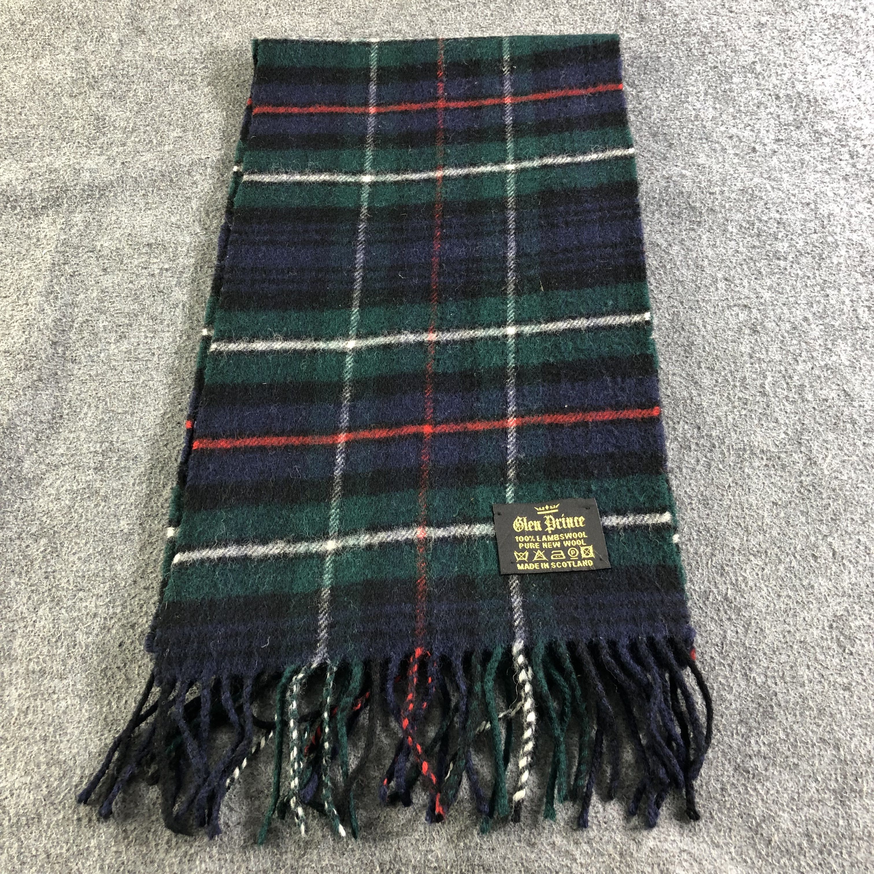 Vintage Glen Prince Tartan Wool Scarf Muffler V1921 Size ONE SIZE - 2 Thumbnail
