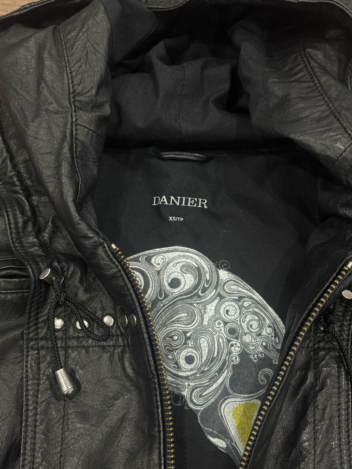 Danier Rare Danier Archive Studded Leather Biker Jacket with Hood Size XS / US 0-2 / IT 36-38 - 6 Thumbnail
