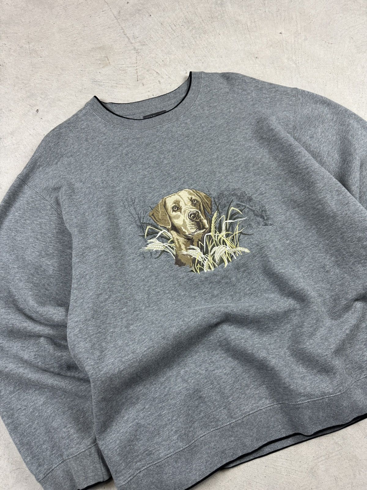 Vintage Vintage Dog Grey Crewneck Size US L / EU 52-54 / 3 - 2 Thumbnail