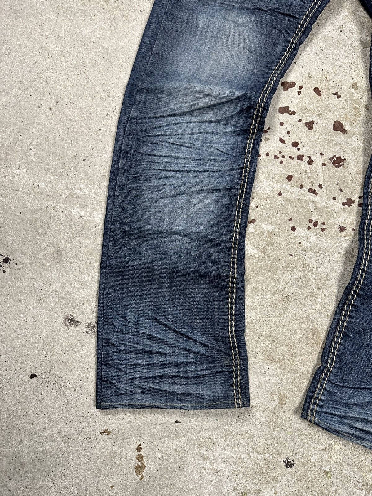 If Six Was Nine × Le Grande Bleu (L.G.B.) × Vintage Vintage Y2K Japanese Style Washed Denim Stitched Pants Jeans Size US 28 / EU 44 - 9 Thumbnail