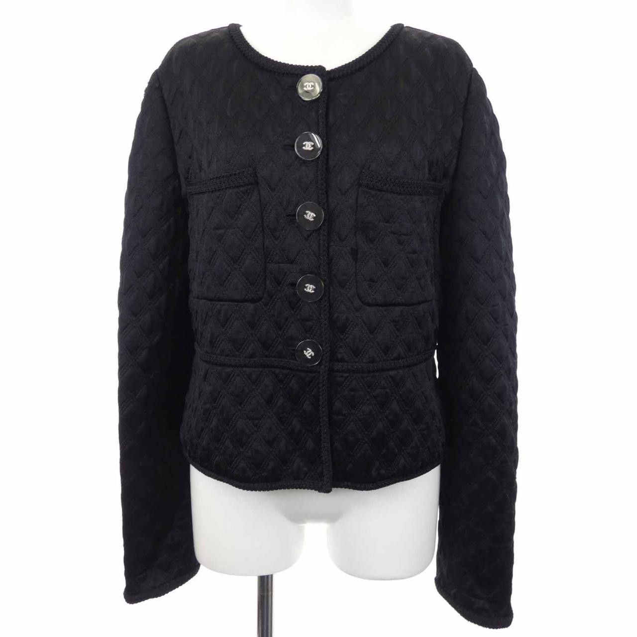 Chanel Chanel Chanel Collarless Jacket Textile Outerwear P57008K07441 17A DUTY FREE for USA Size ONE SIZE - 1 Thumbnail