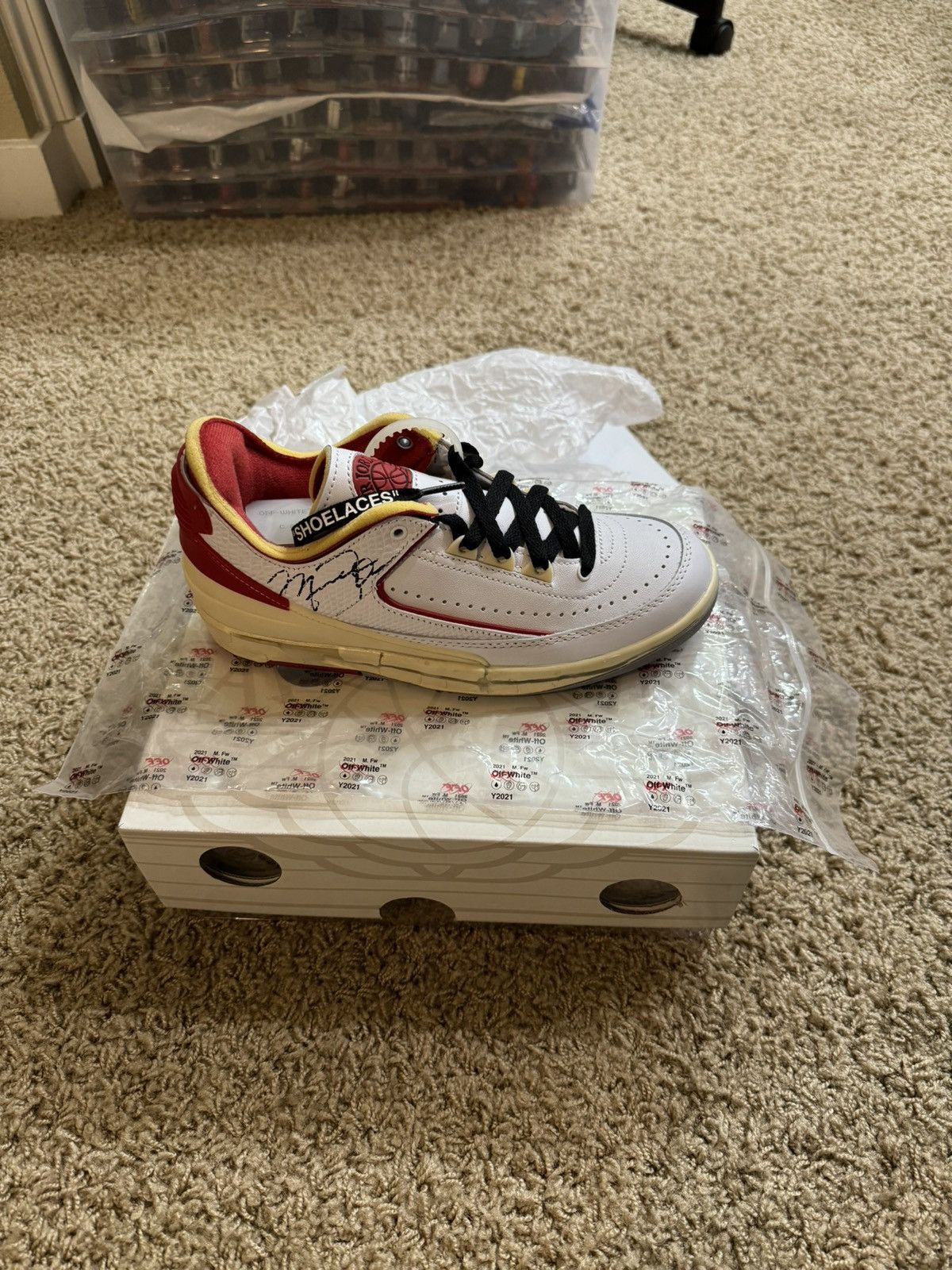 Nike × Off-White × Virgil Abloh Off White Jordan 2 Size US 5 / EU 37 - 5 Thumbnail