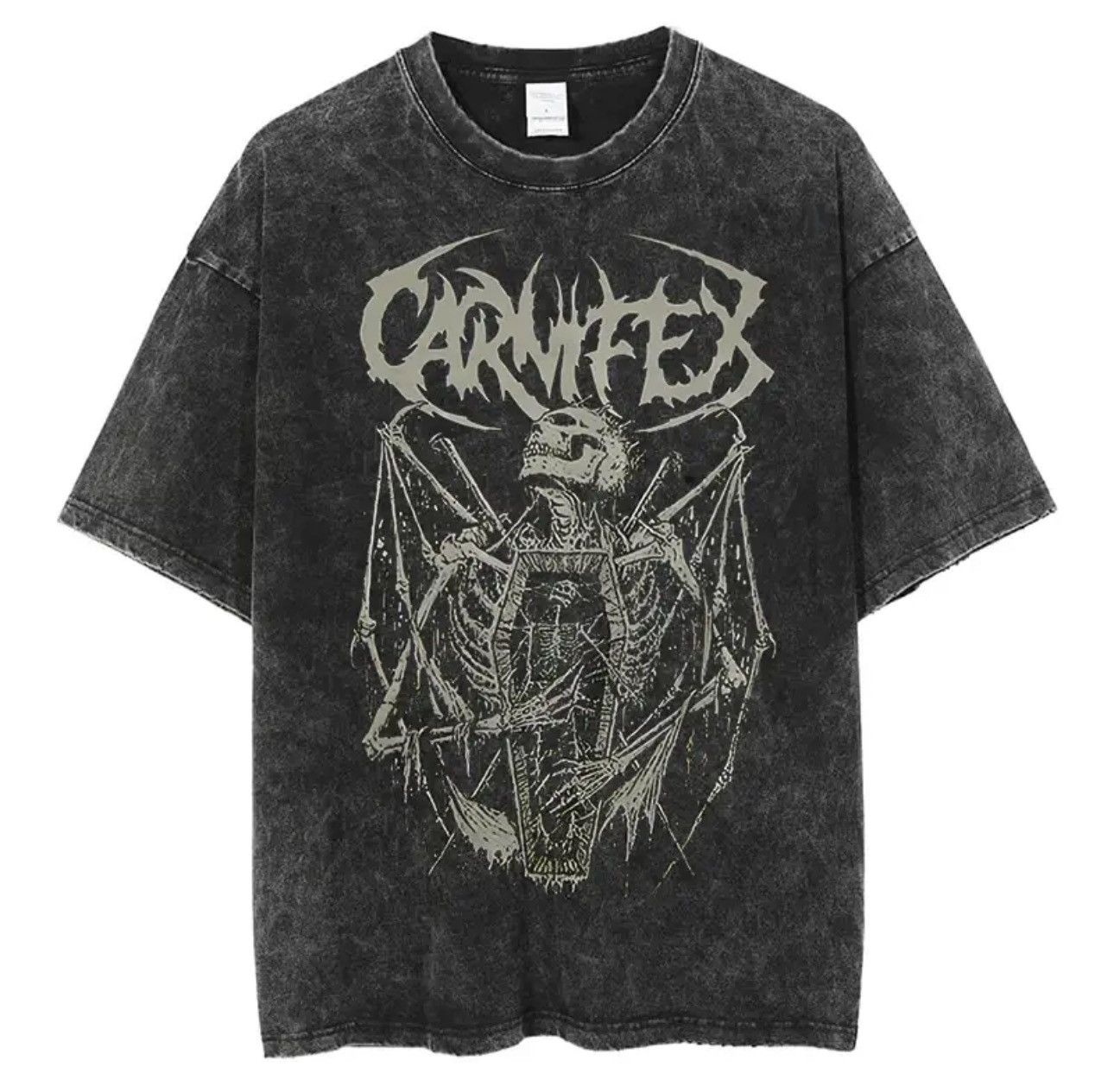 Vintage Skulls Goth Printed Vintage Oversized T Shirt Size US L / EU 52-54 / 3 - 1 Thumbnail
