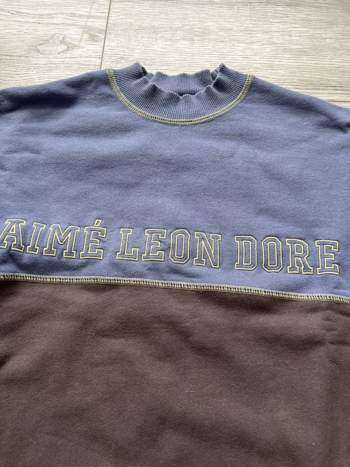 Aime Leon Dore Aime Leon Dore Cross Stitch French Terry Crewneck Blue M Size US M / EU 48-50 / 2 - 3 Thumbnail