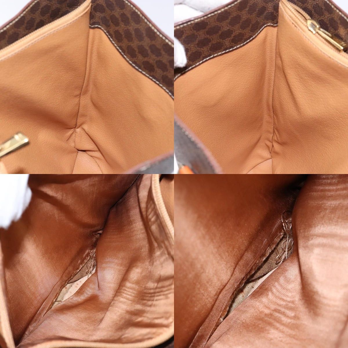 Celine CELINE Macadam Canvas Hand Bag Pvc Leather Brown Gold Size ONE SIZE - 12 Thumbnail
