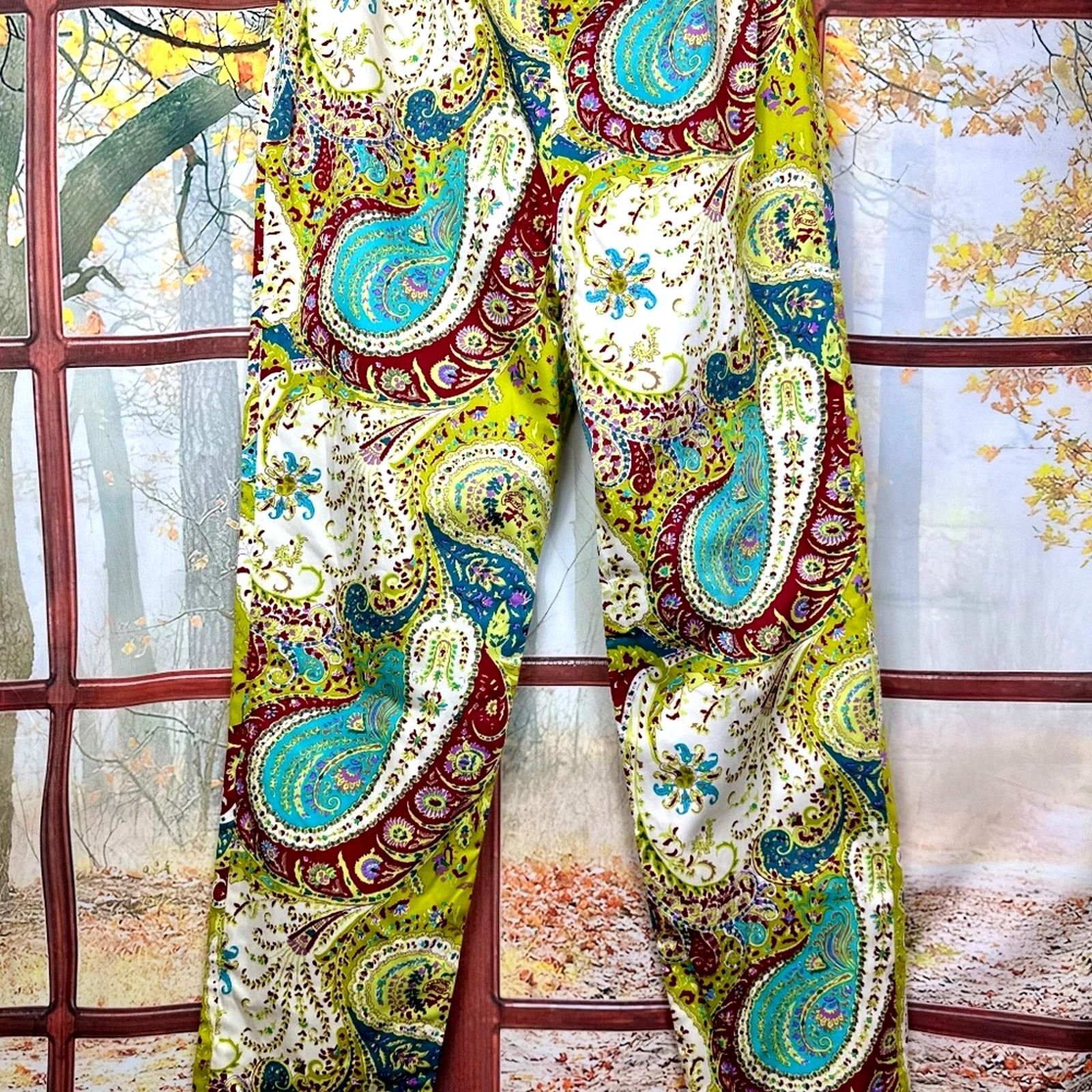 Other Sally Bridge Audrey Dress Pants - Paisley - size M Size 29" - 8 Thumbnail