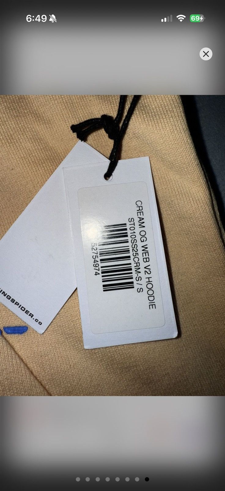 Sp5der Sp5der Cream OG Web V2 Hoodie Size US S / EU 44-46 / 1 - 6 Thumbnail