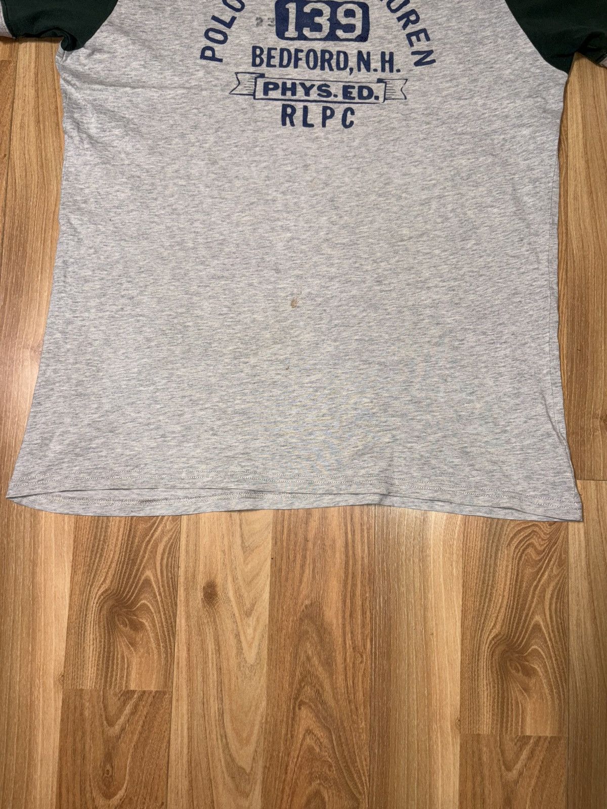 Polo Ralph Lauren VTG Polo Ralph Lauren Raglan RingerTee Bedford N.H Phys Ed Size US M / EU 48-50 / 2 - 5 Thumbnail