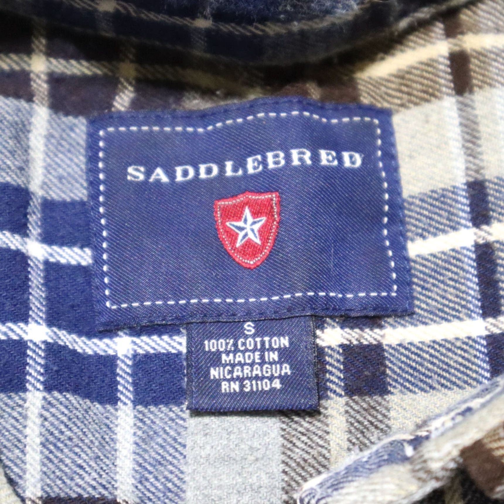 Vintage Saddlebred Shirt Button-Up Mens Small Blue Plaid Long Sleeve Cotton Blend Modern Classic Size US S / EU 44-46 / 1 - 3 Thumbnail