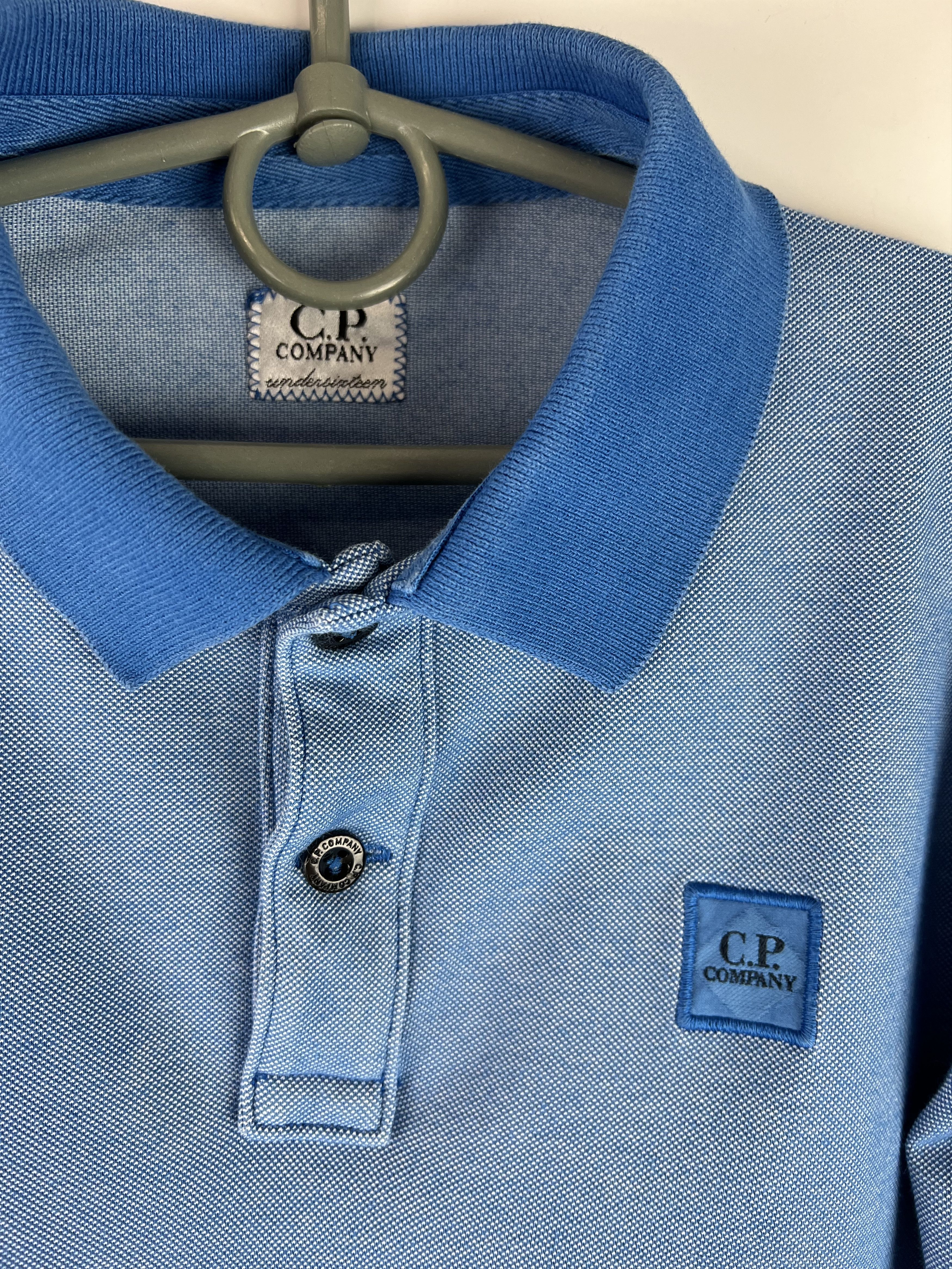 C.P. Company × Massimo Osti CP Company Junior Blue Long Sleeve Polo Shirt Size 8 Size US XXS / EU 40 - 3 Thumbnail