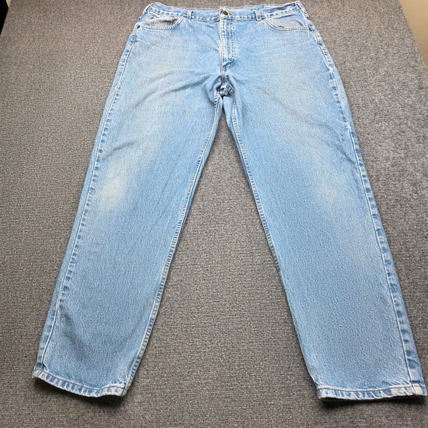 Carhartt Carhartt Relaxed Fit Straight Leg Jeans Mens 38x32 Light Wash Denim Work Size US 38 / EU 54 - 2 Thumbnail