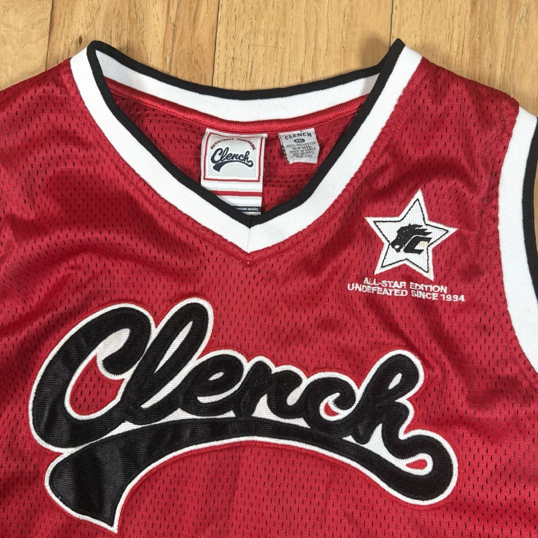 Vintage VINTAGE Nike? (cannot assume brand other than Vintage) Clench Basketball Jersey Mens XXL All Star Edition Red Sleeveless Y2K Tank Stars Size US XXL / EU 58 / 5 - 2 Thumbnail