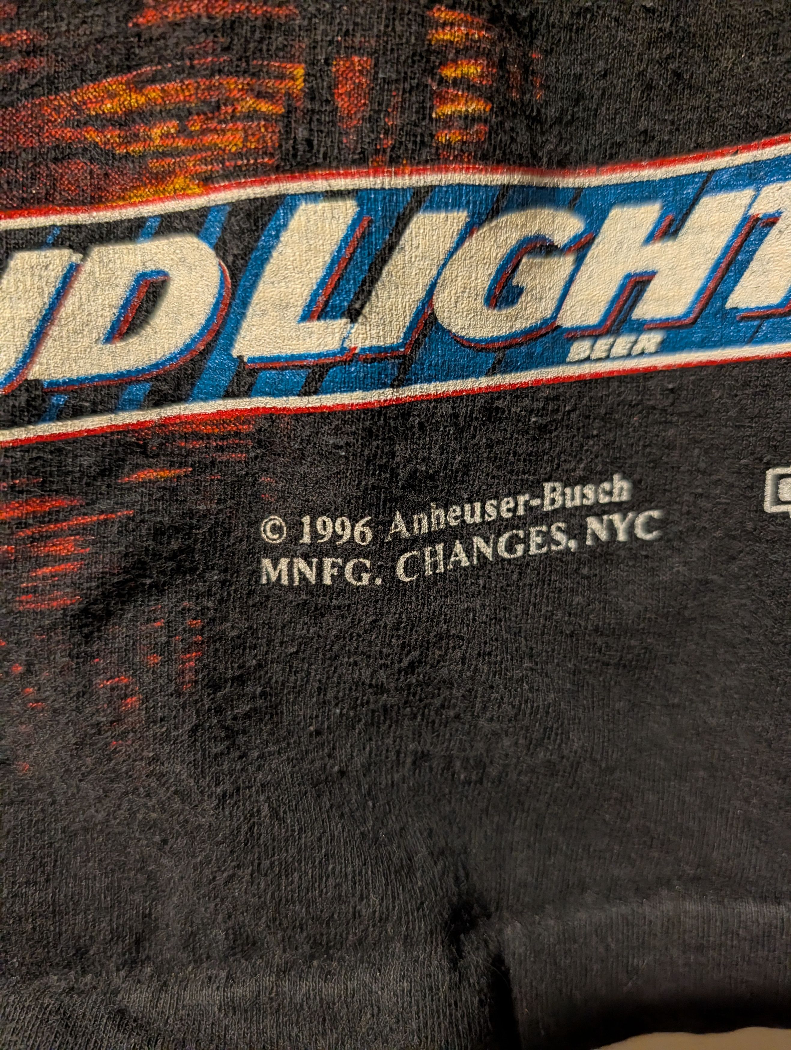 Anvil Vintage 1996 Bud Light I Love You Man Fishing Large T-Shirt Size US L / EU 52-54 / 3 - 3 Thumbnail
