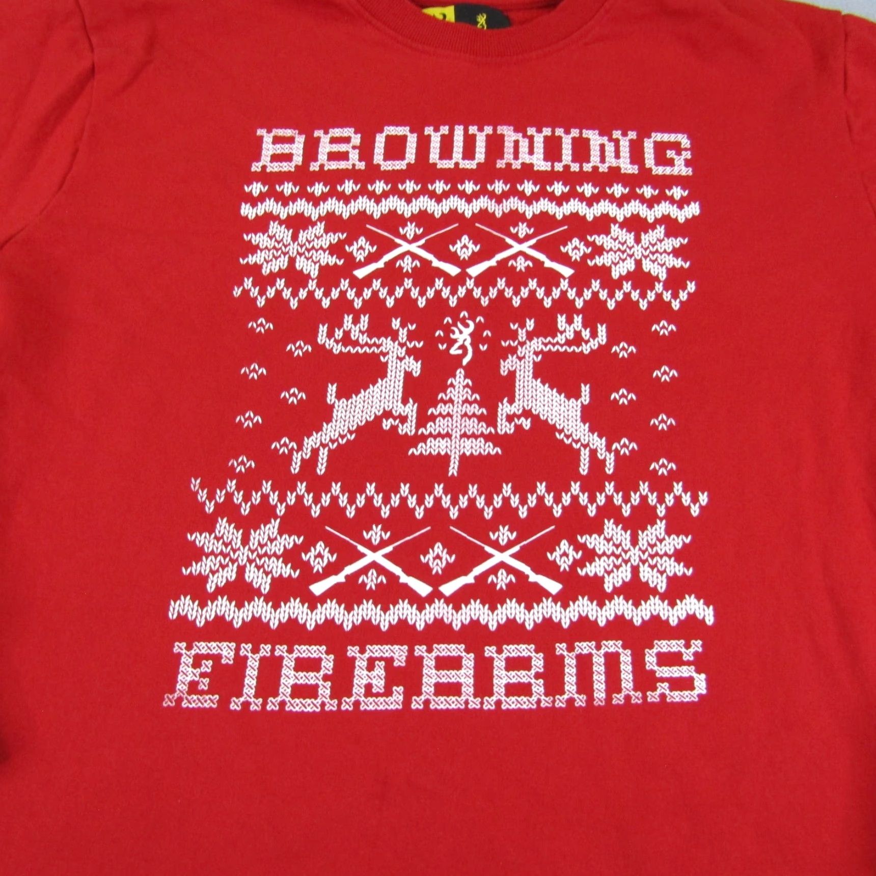 Vintage Browning Mens Sweatshirt XL Red Graphic Print Holiday Crewneck Pullover Outdoor Christmas Size US XL / EU 56 / 4 - 3 Thumbnail