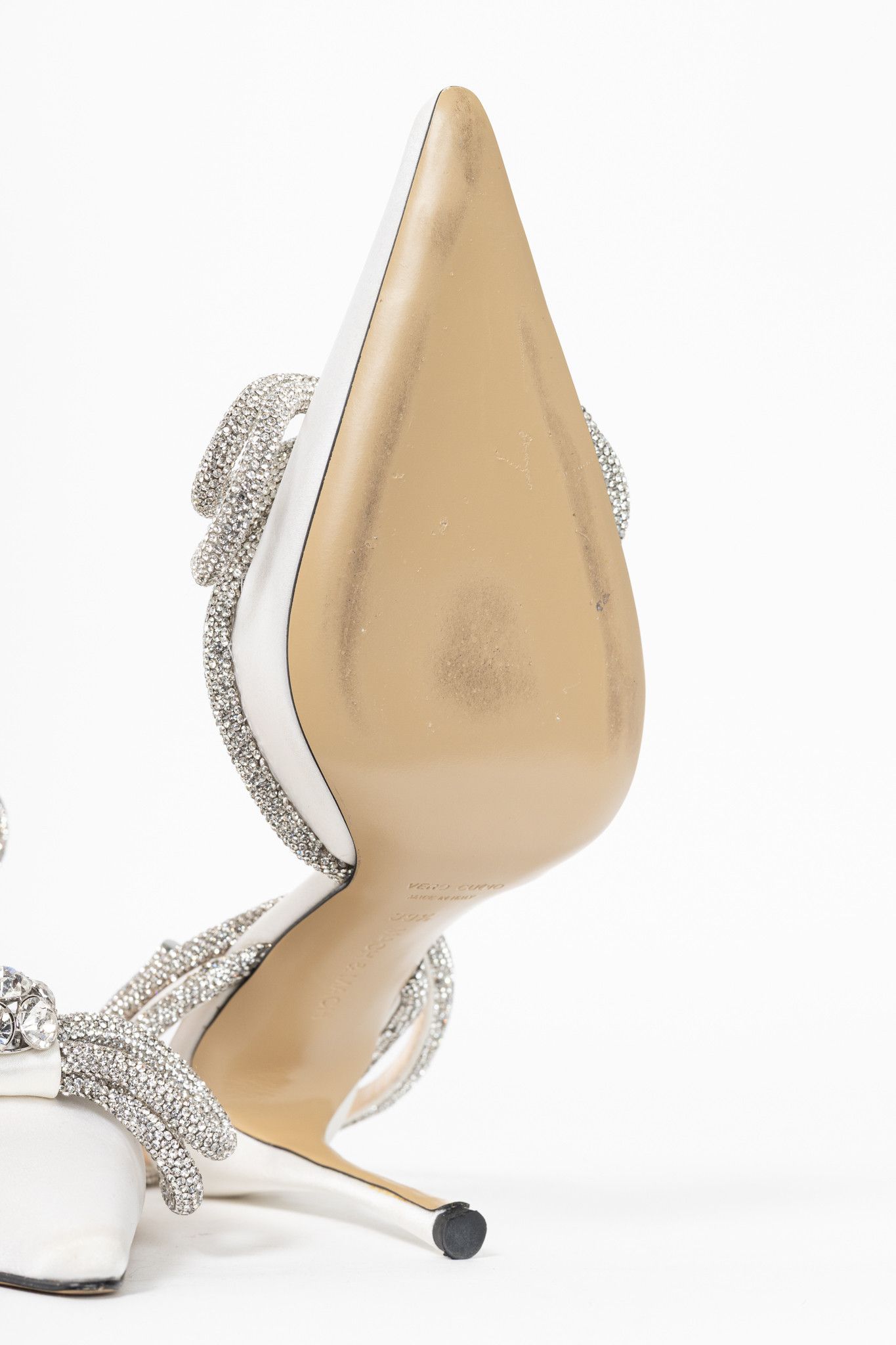 MACH & MACH MACH & MACH Double Bow Silk-Satin Crystal-Embellished Heels Size US 9 / IT 39 - 5 Thumbnail