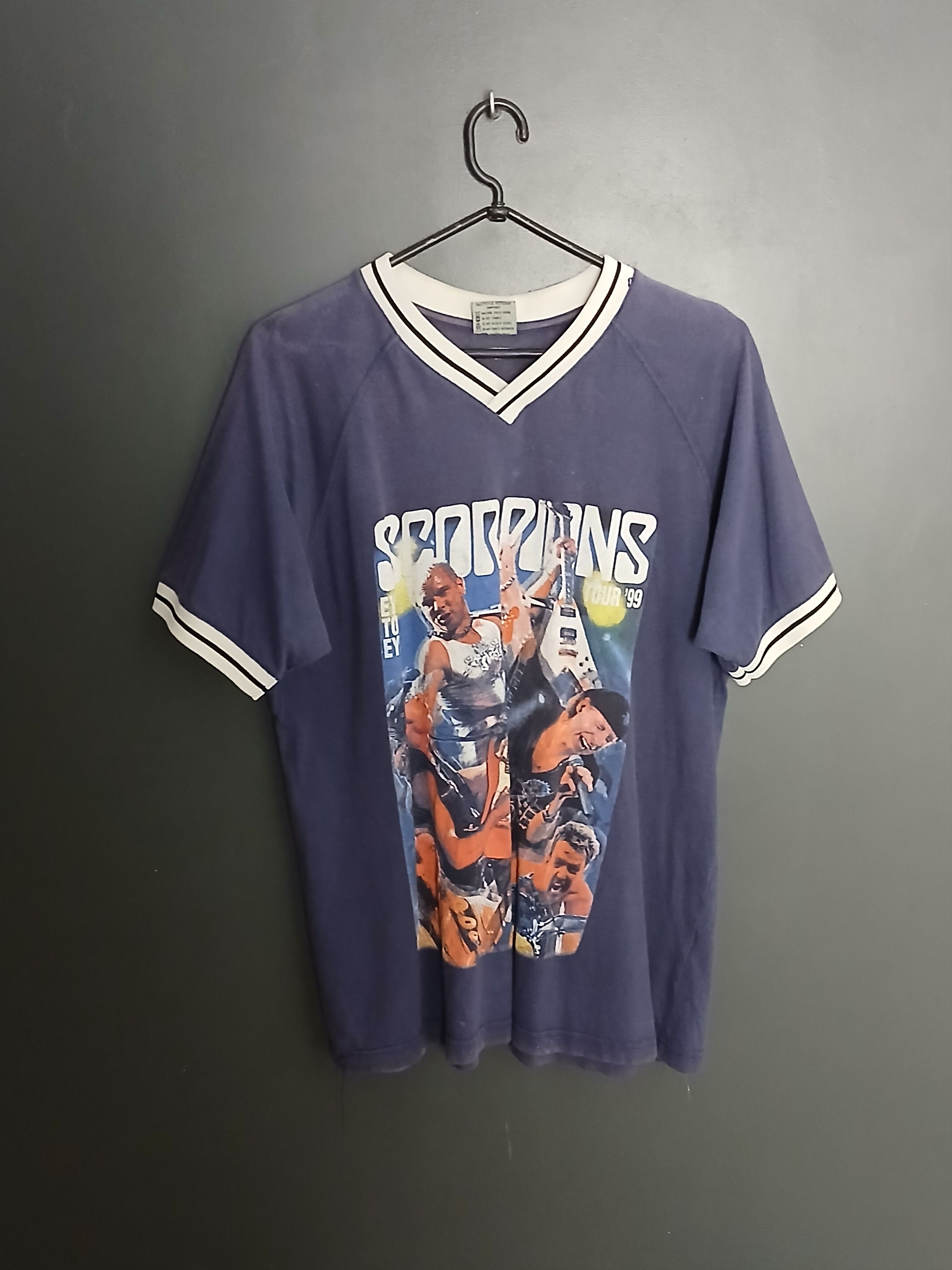 Band Tees × Vintage Vintage 1999 Scorpions Eye To Eye World Tour T-Shirt Size US XL / EU 56 / 4 - 1 Thumbnail