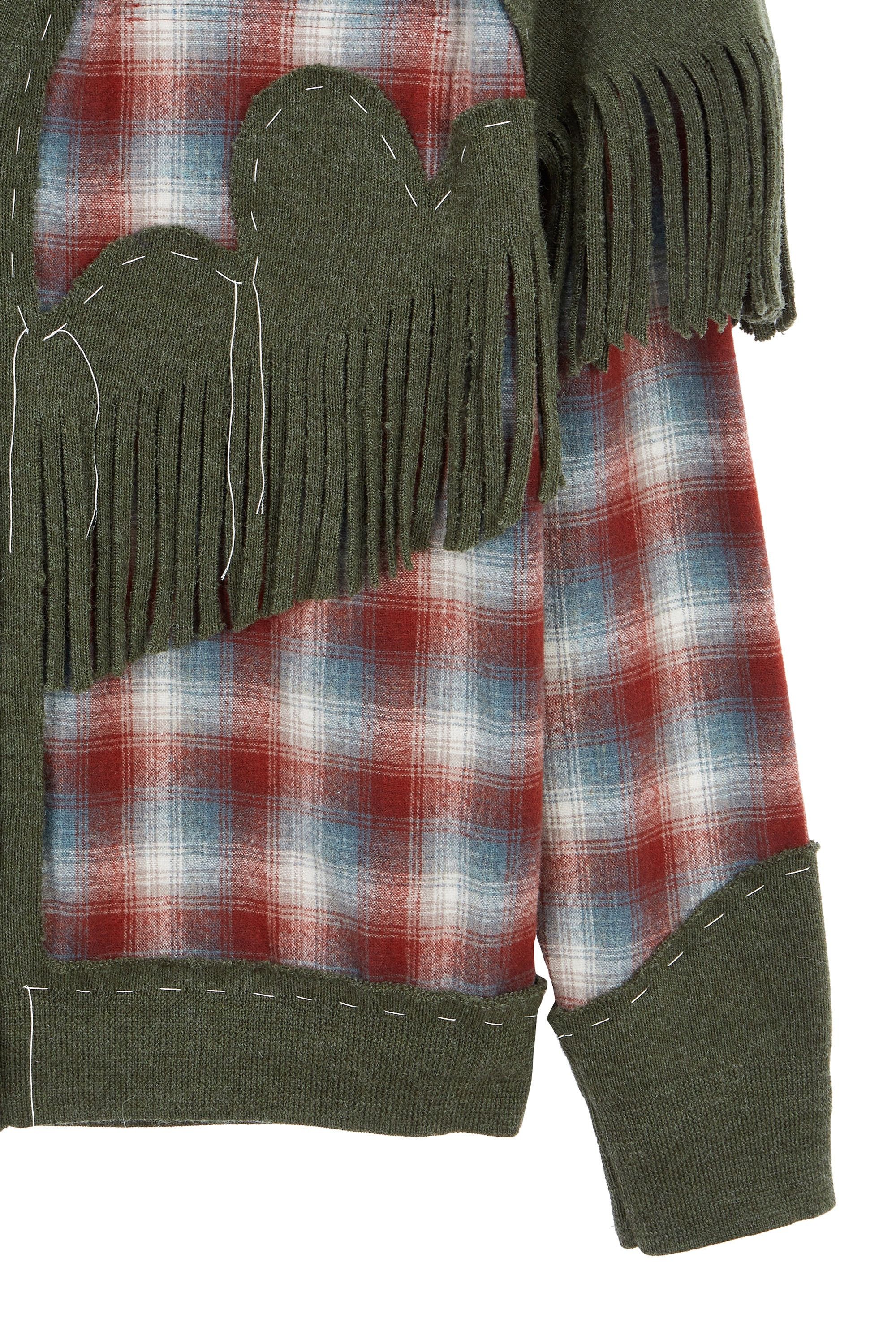 Maison Margiela o1w1db10525 Overlay Check Cardigan in Multicolor Size US L / EU 52-54 / 3 - 5 Thumbnail
