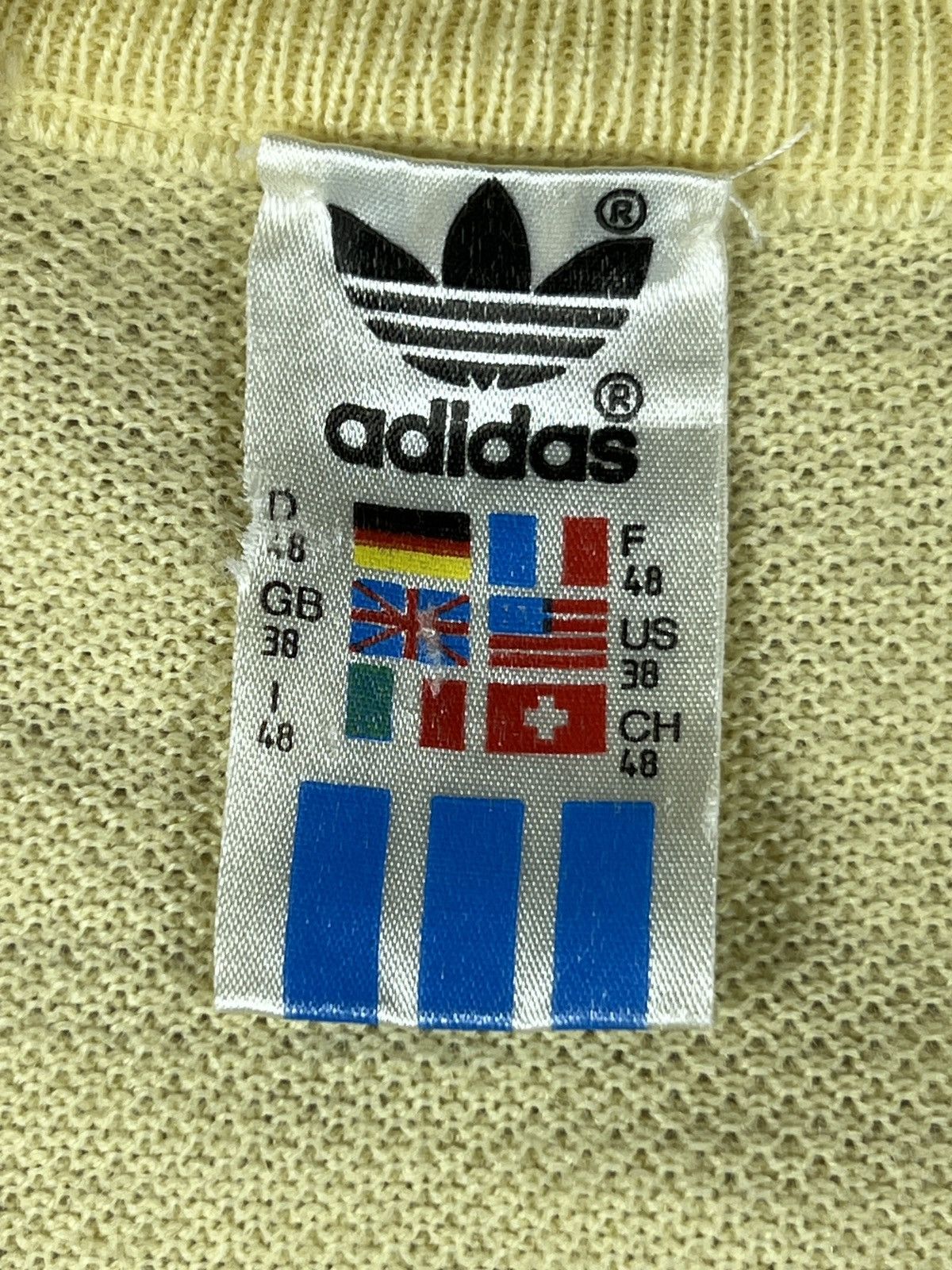 Adidas Vintage 80s 90s Adidas Wool Knit Sweater Vest West Germany Size US S / EU 44-46 / 1 - 5 Thumbnail
