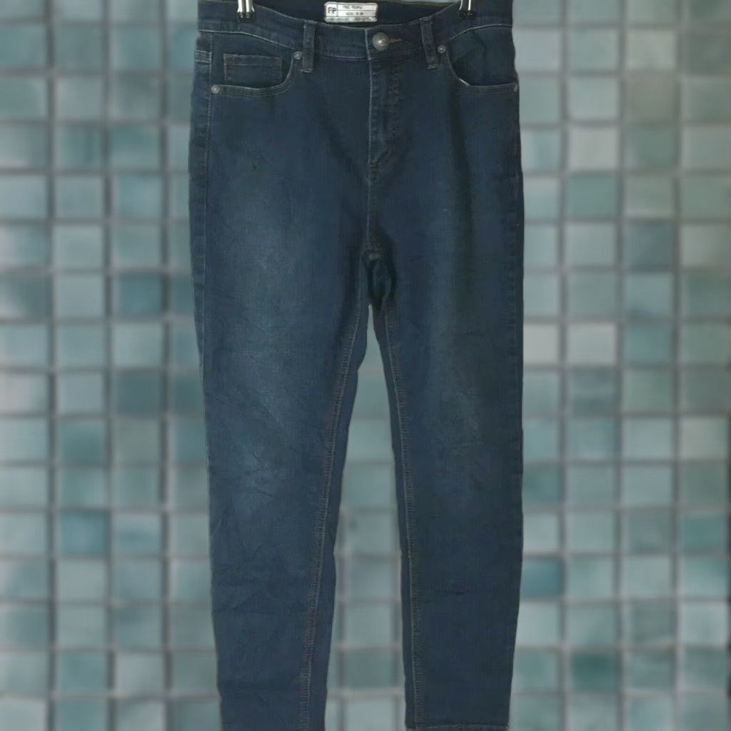 Free People Free People Blue Skinny Jeans Womens Regular Fit 28 Waist 26 Inseam 5-Pocket Comfort Stretch Size 28" / US 6 / IT 42 - 1 Thumbnail