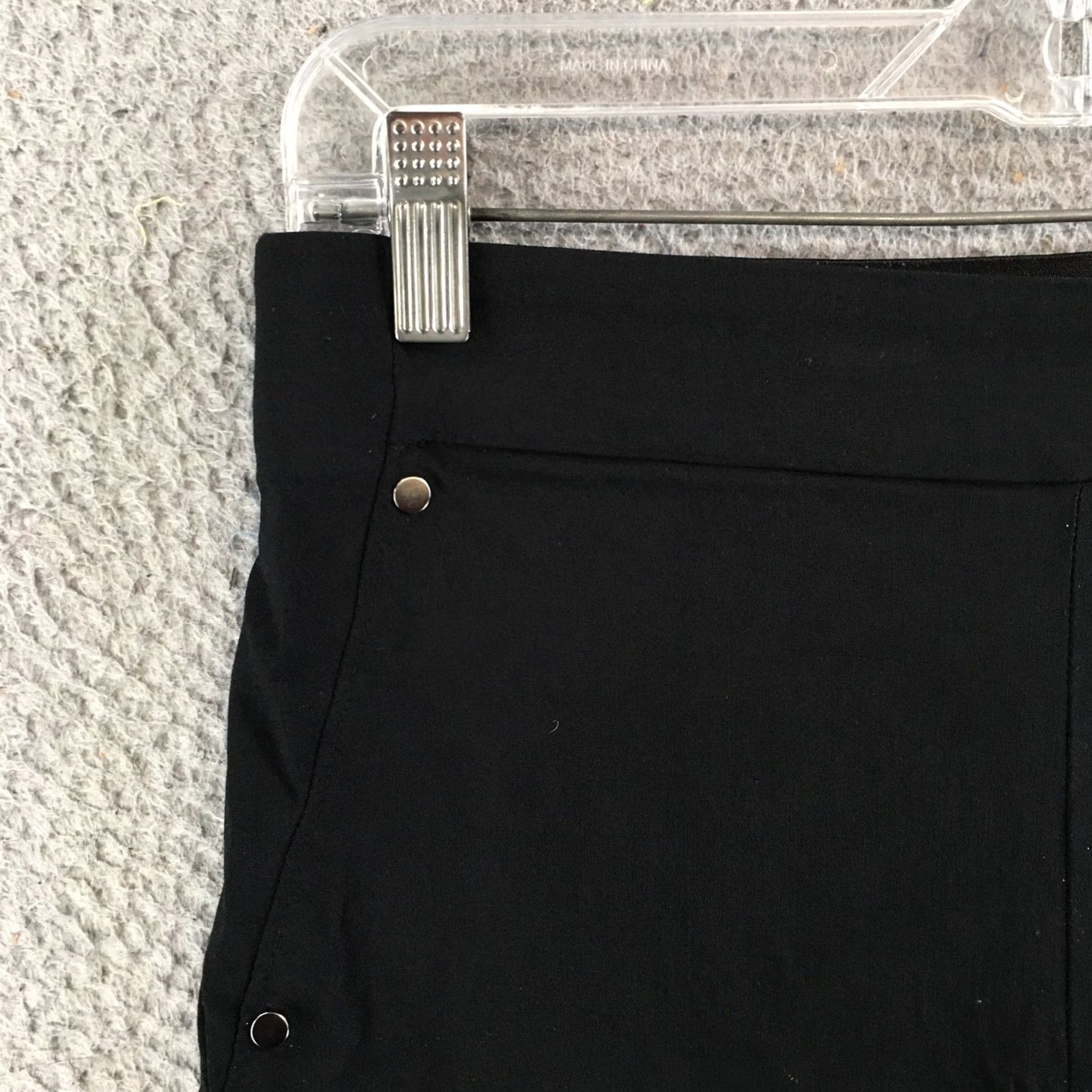 Vintage Maurices Ankle Pants Womens M Short Slim Fit Straight Leg Mid Rise Pull On Black Size 32" / US 10 / IT 46 - 3 Thumbnail