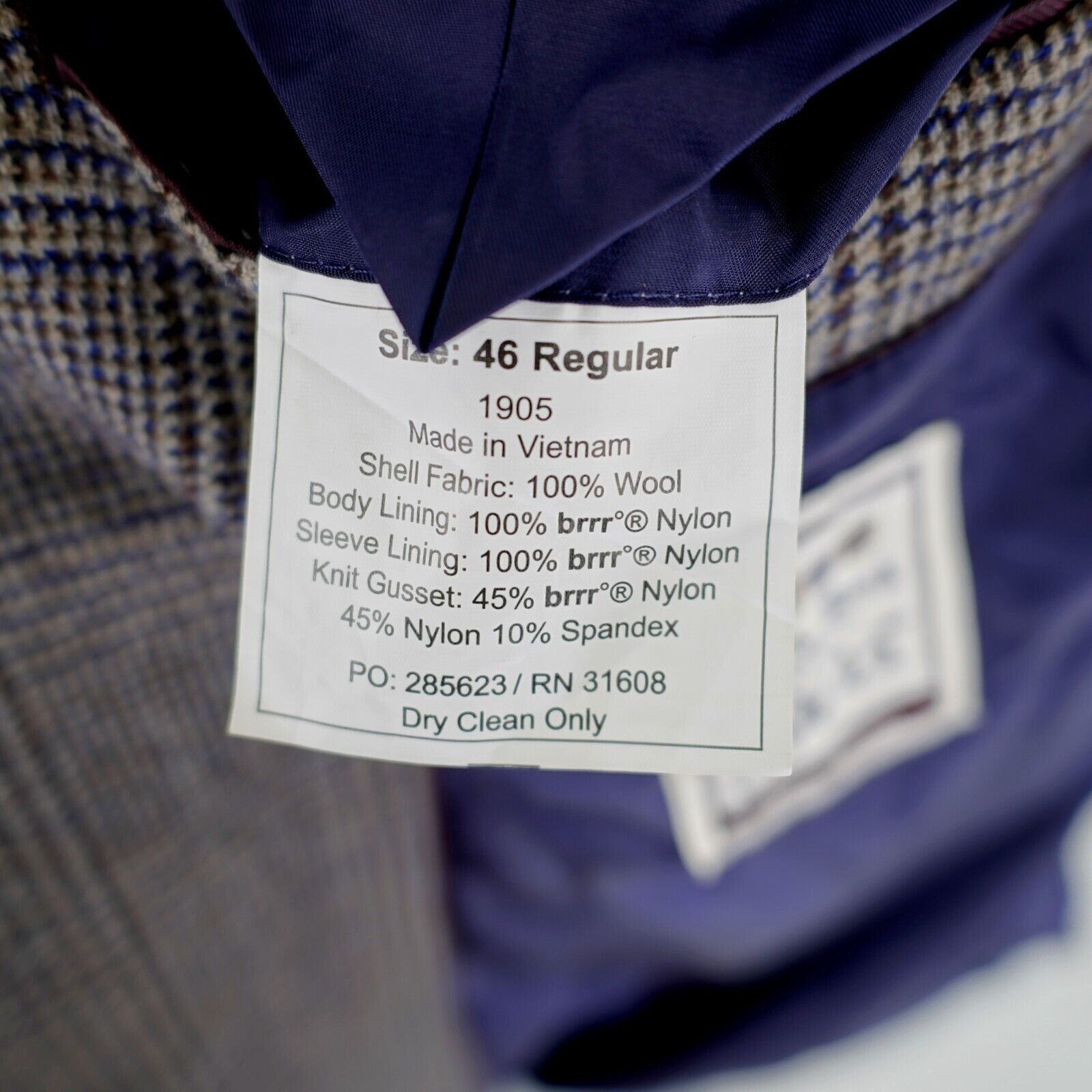 Jos. A. Bank Jos A Bank 1905 Soft Tweed Wool Glen Plaid 44R / Slim 46R Gr Size 44R - 11 Thumbnail