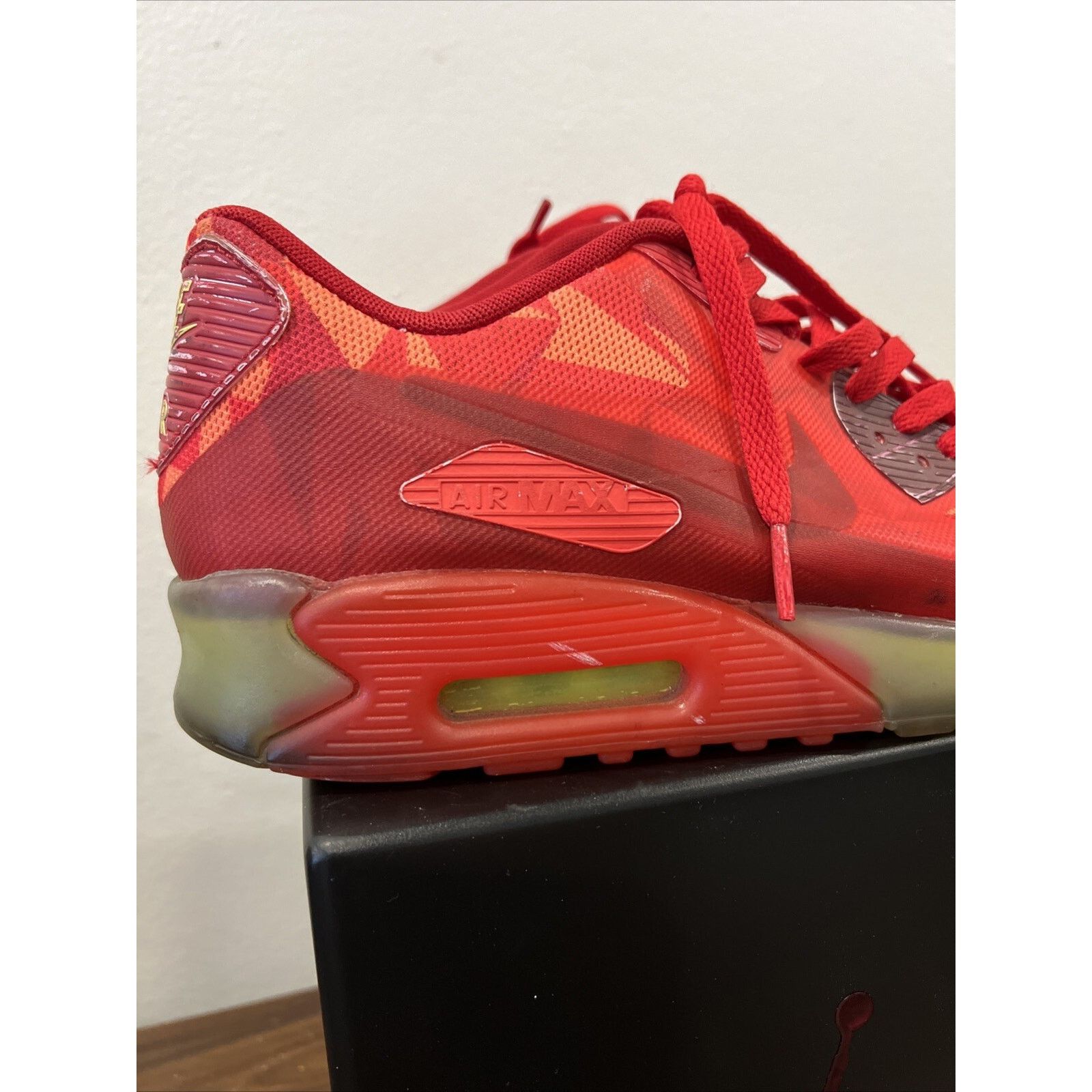 Nike Size 10,5 - Nike Air Max 90 Ice Gym Red Size US 10.5 / EU 43-44 - 3 Thumbnail