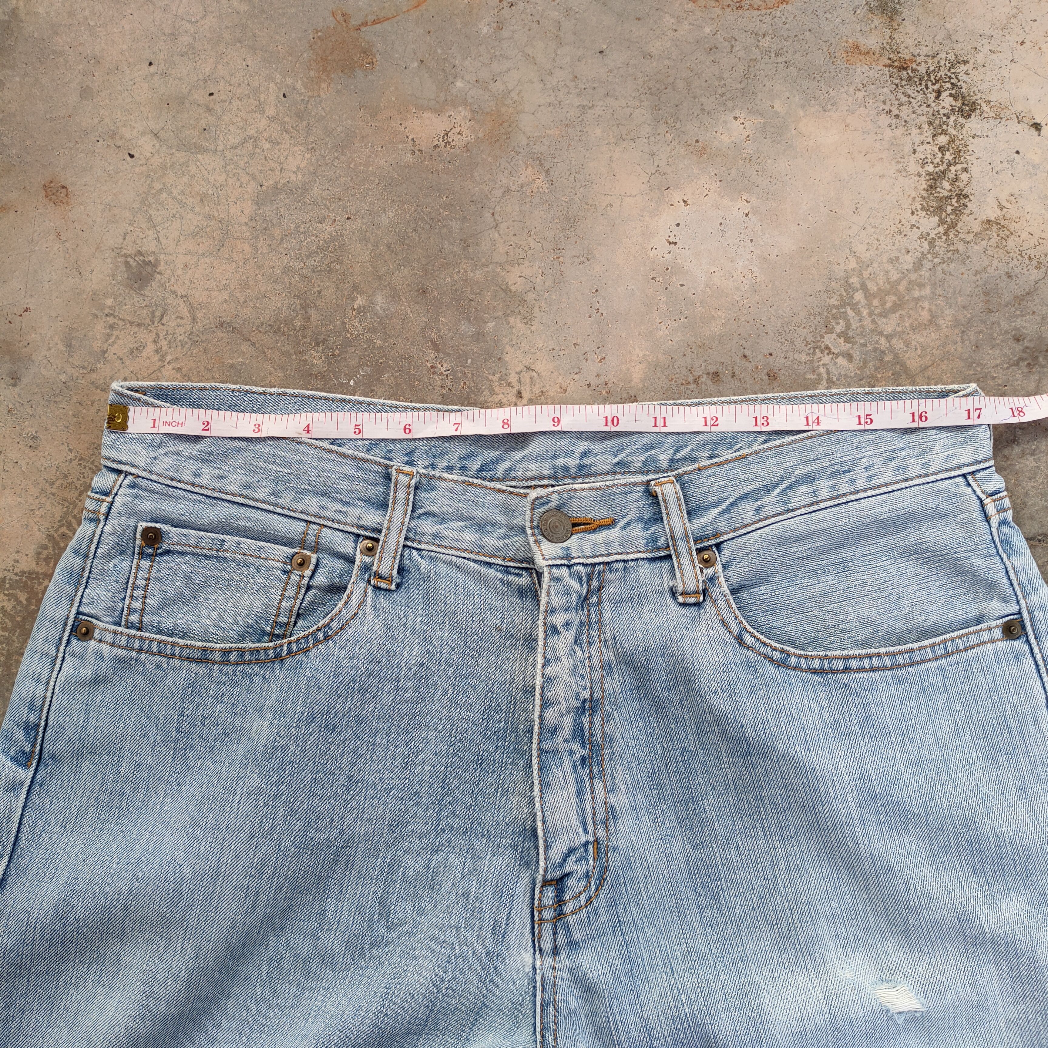 Japanese Brand × Jean × Vintage W35 VINTAGE JAPAN STRAIGHT FADED DISTRESSED JEAN DENIM PANTS Size US 35 - 9 Thumbnail