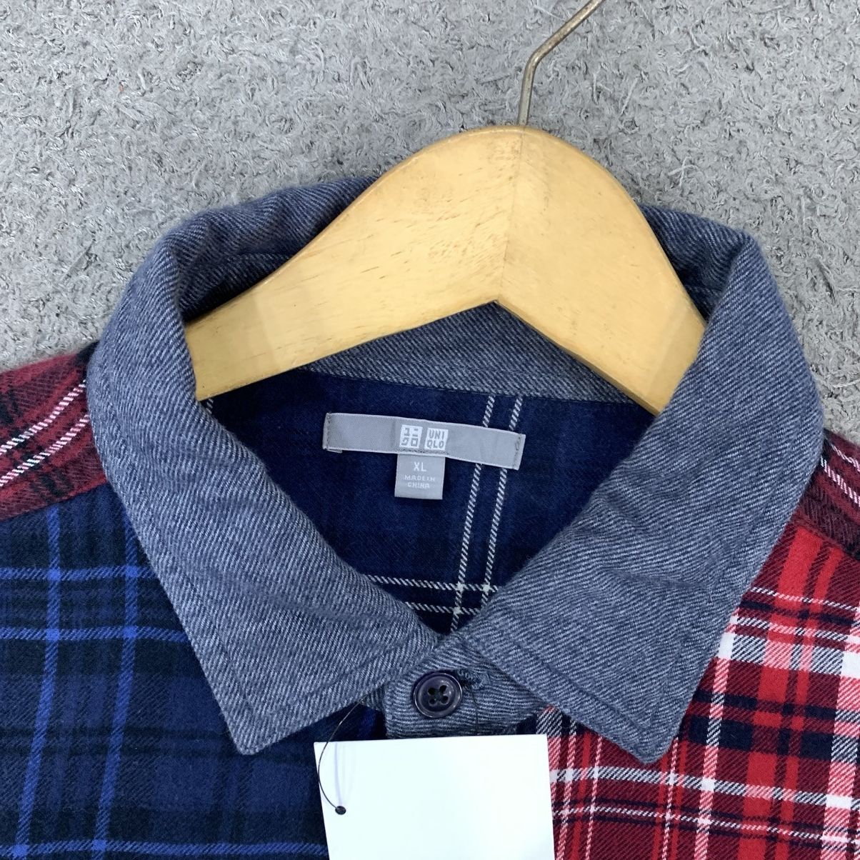 Uniqlo Uniqlo Plaid Flannel Shirt Patchwork Japanese Brand Size US XL / EU 56 / 4 - 6 Thumbnail