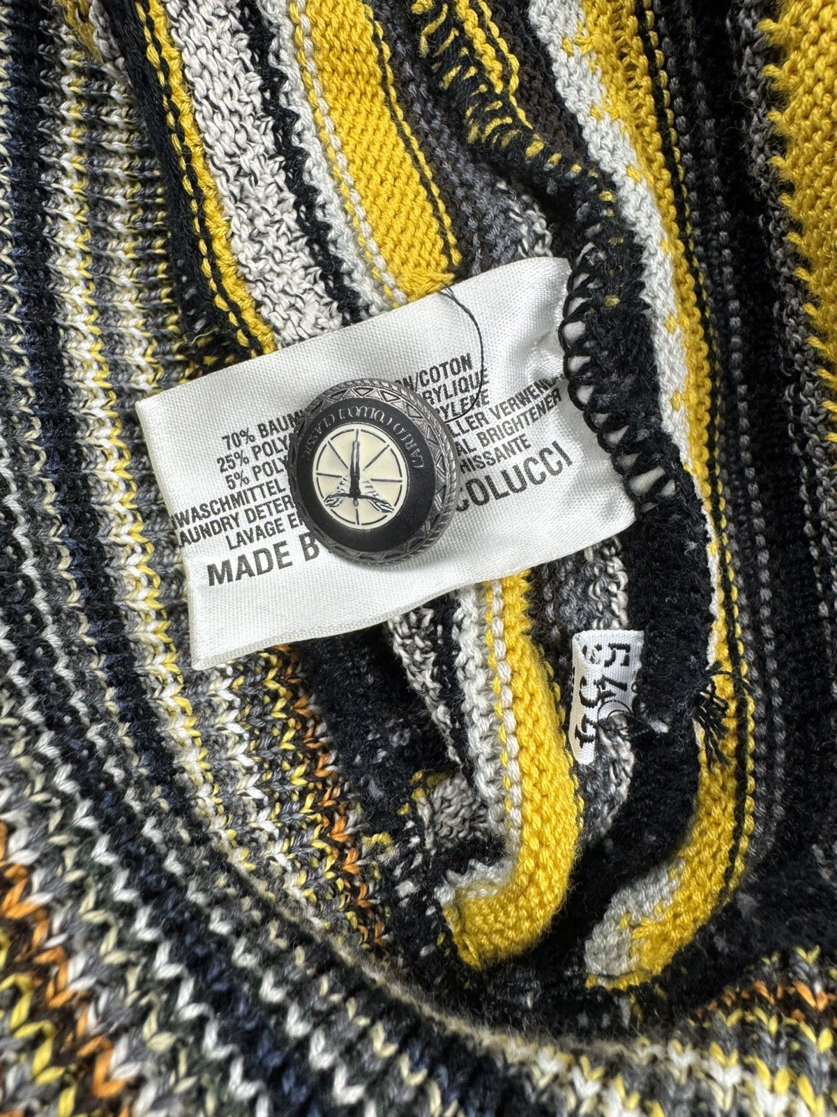 Carlo Colucci × Vintage Vintage 90s Carlo Colucci crazy cardigan coogi style Size US L / EU 52-54 / 3 - 18 Thumbnail