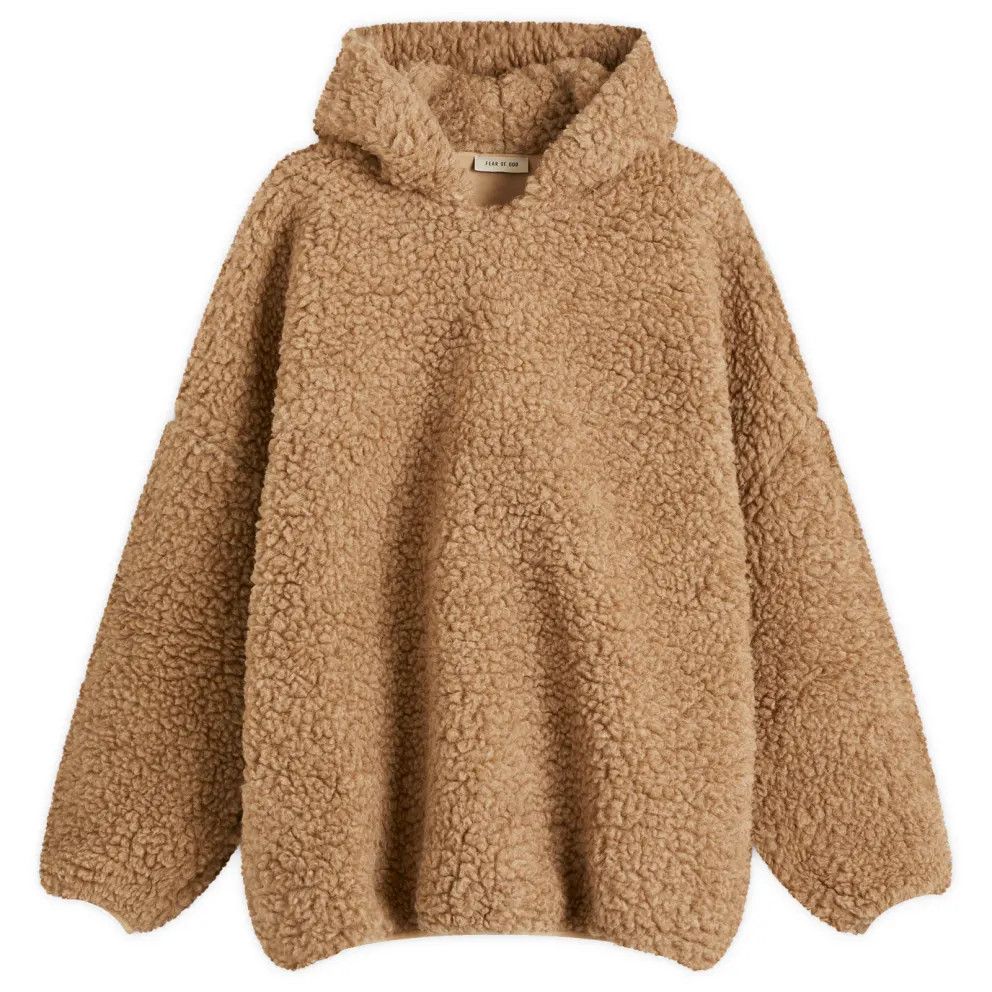 Fear of God o1s22i1n1024 Fleece Maxi Sweatshirt in Beige Size US L / EU 52-54 / 3 - 1 Thumbnail