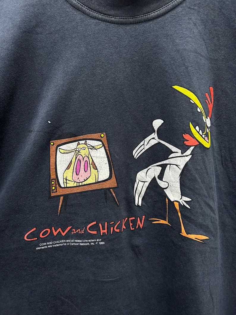 Cartoon Network Vintage 1999 Cow and Chicken Cartoon Network tshirt size L Size US L / EU 52-54 / 3 - 3 Thumbnail