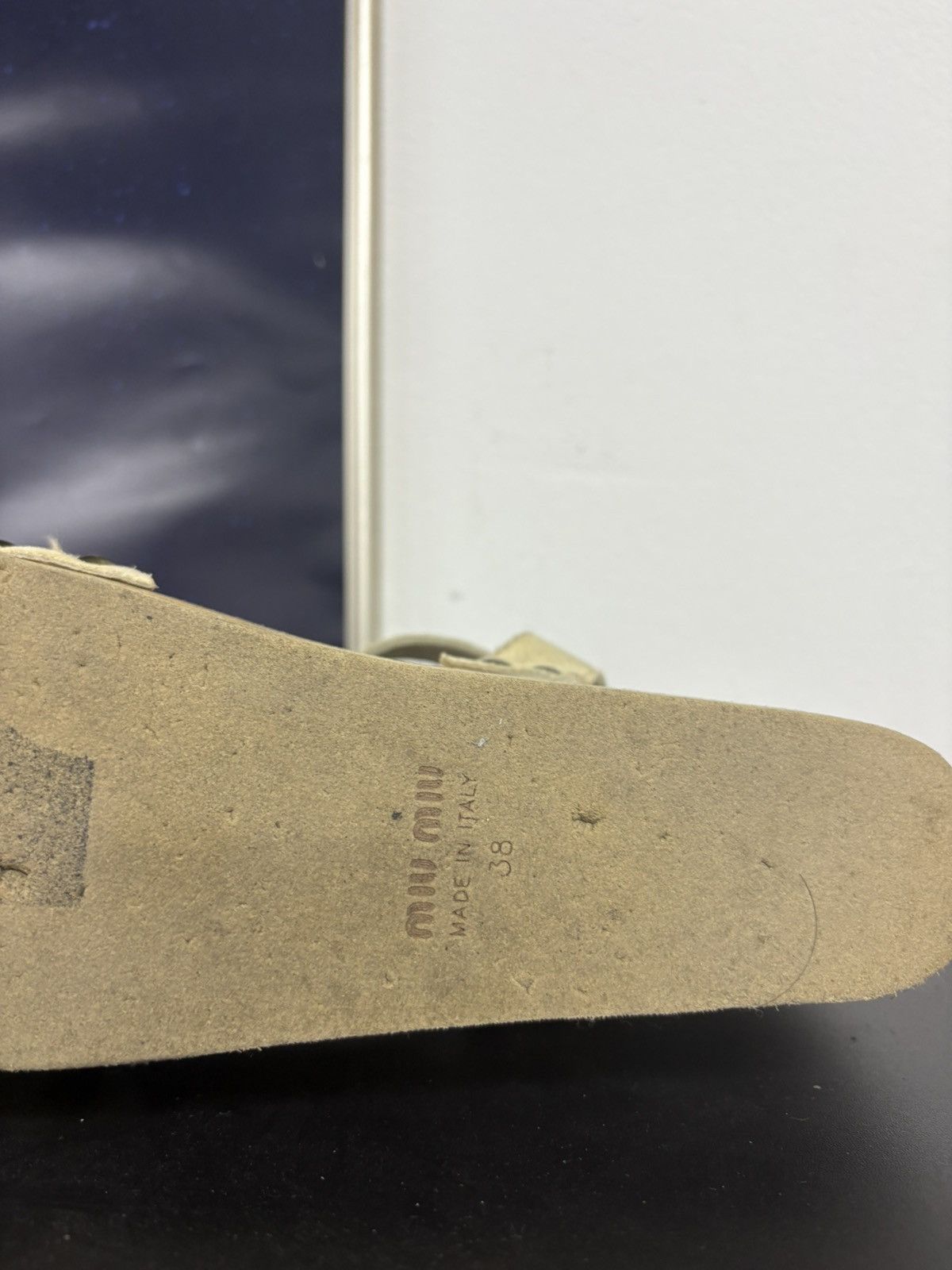 Miu Miu Miu Miu Studded Vintage Y2K Wood High Platform Sandals Heels Size US 8 / IT 38 - 7 Thumbnail