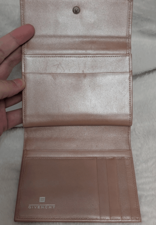 Givenchy Authentic Givenchy Metallic Pearl Pink Leather Wallet Size ONE SIZE - 7 Thumbnail
